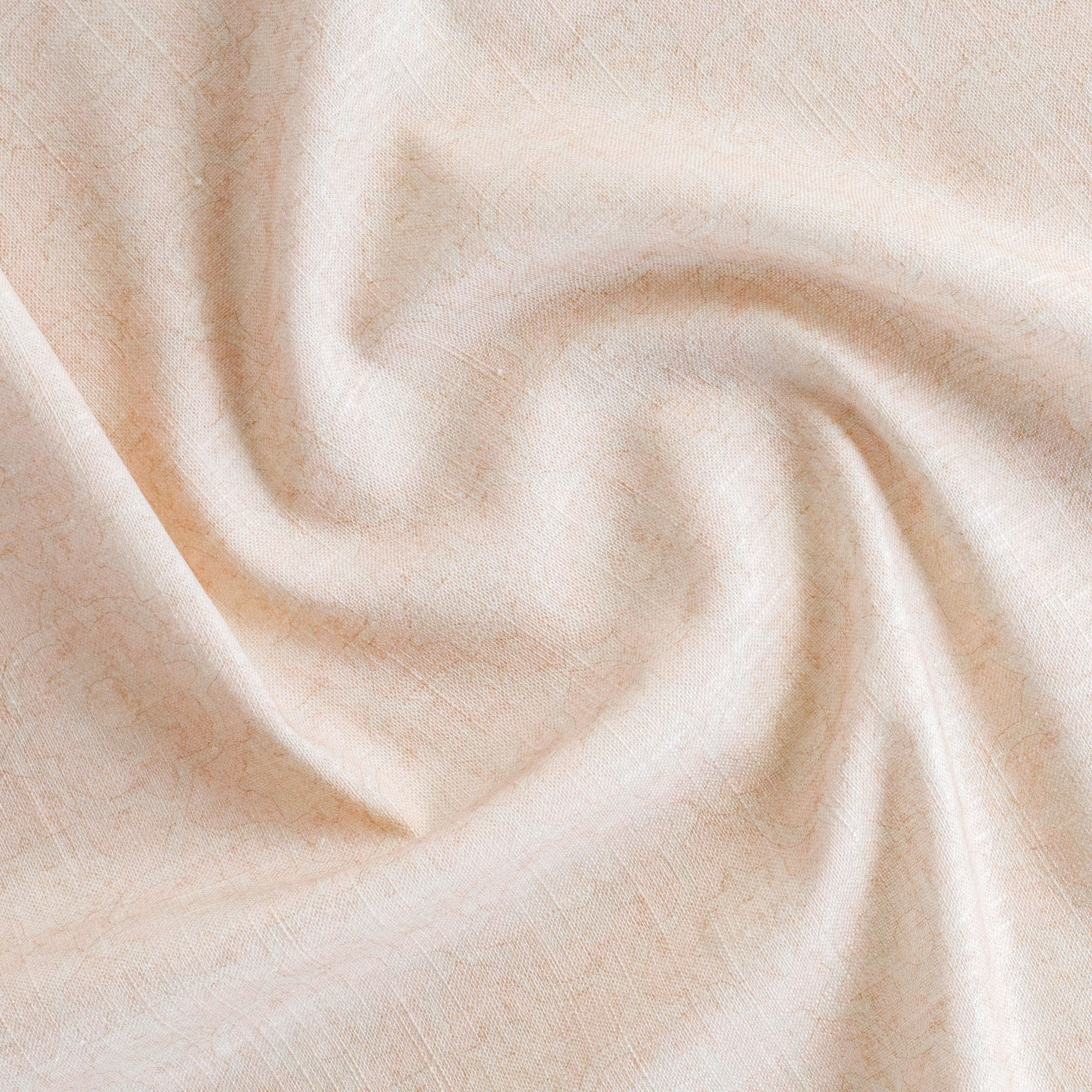 a soft pink subtle medallion pattern linen blend fabric