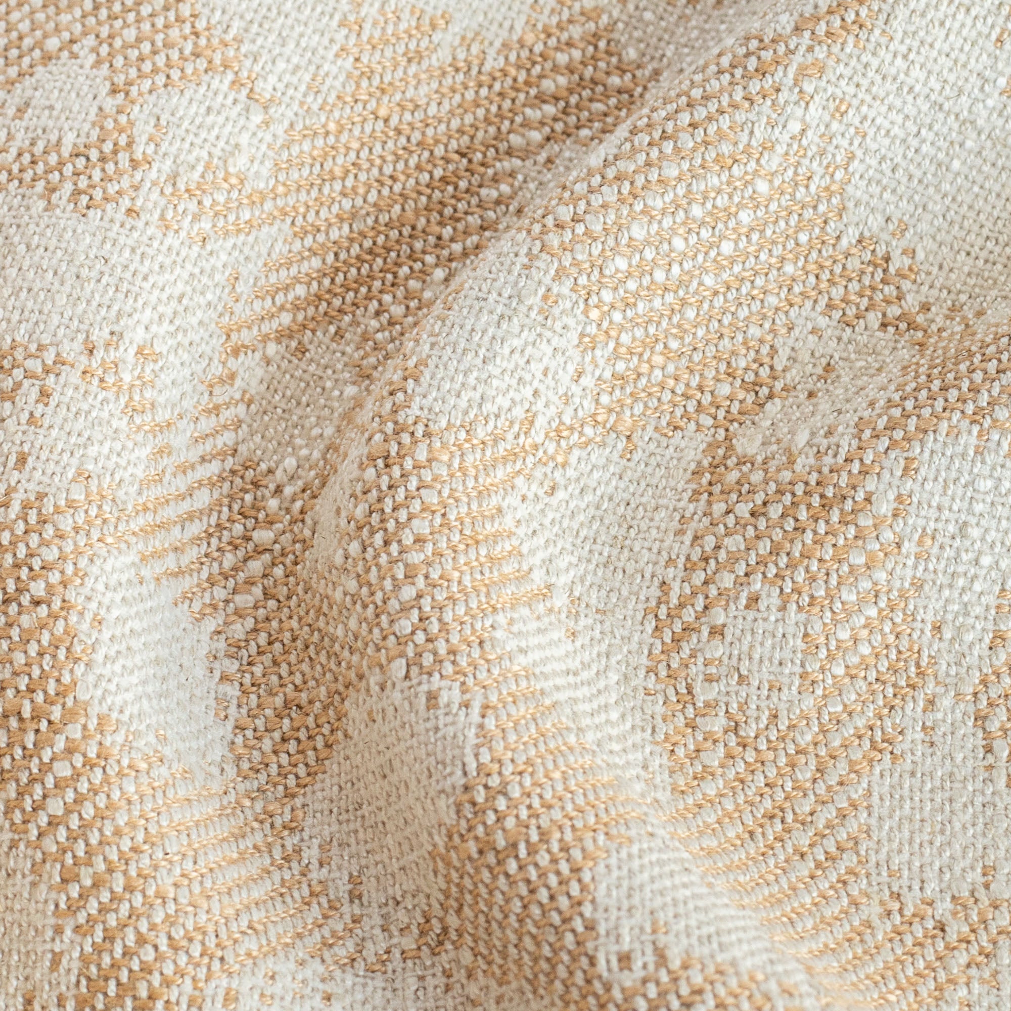 a warm gold and oatmeal home decor fabric
