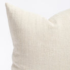 a cream tone-on-tone textured stripe throw pillow : close up view