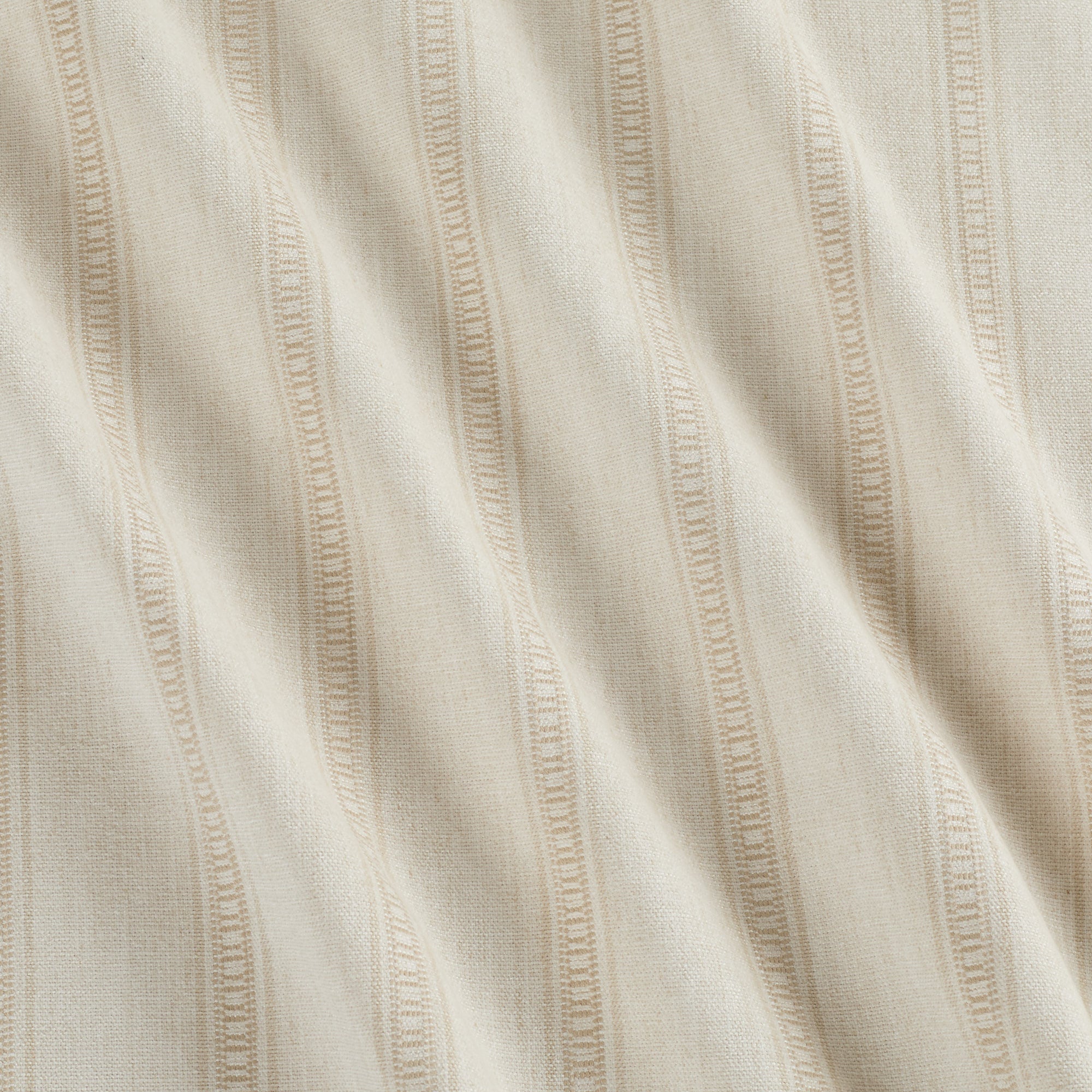 Tonic Living Brunswick Stripe cream fabric offering a refined, understated striped pattern.