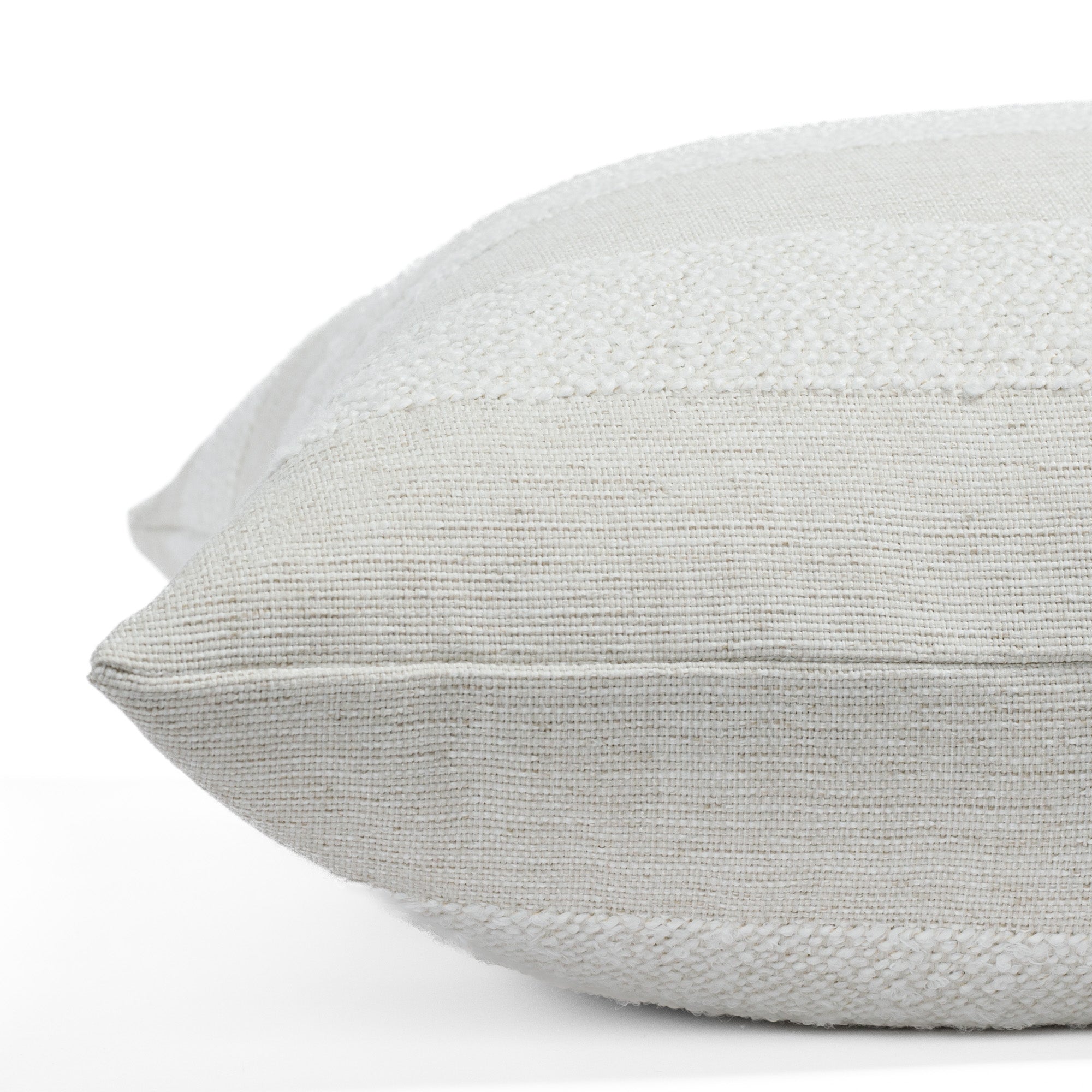 Cabana Stripe Salt, a cozy neutral striped indoor/outdoor throw pillow from Tonic Living.