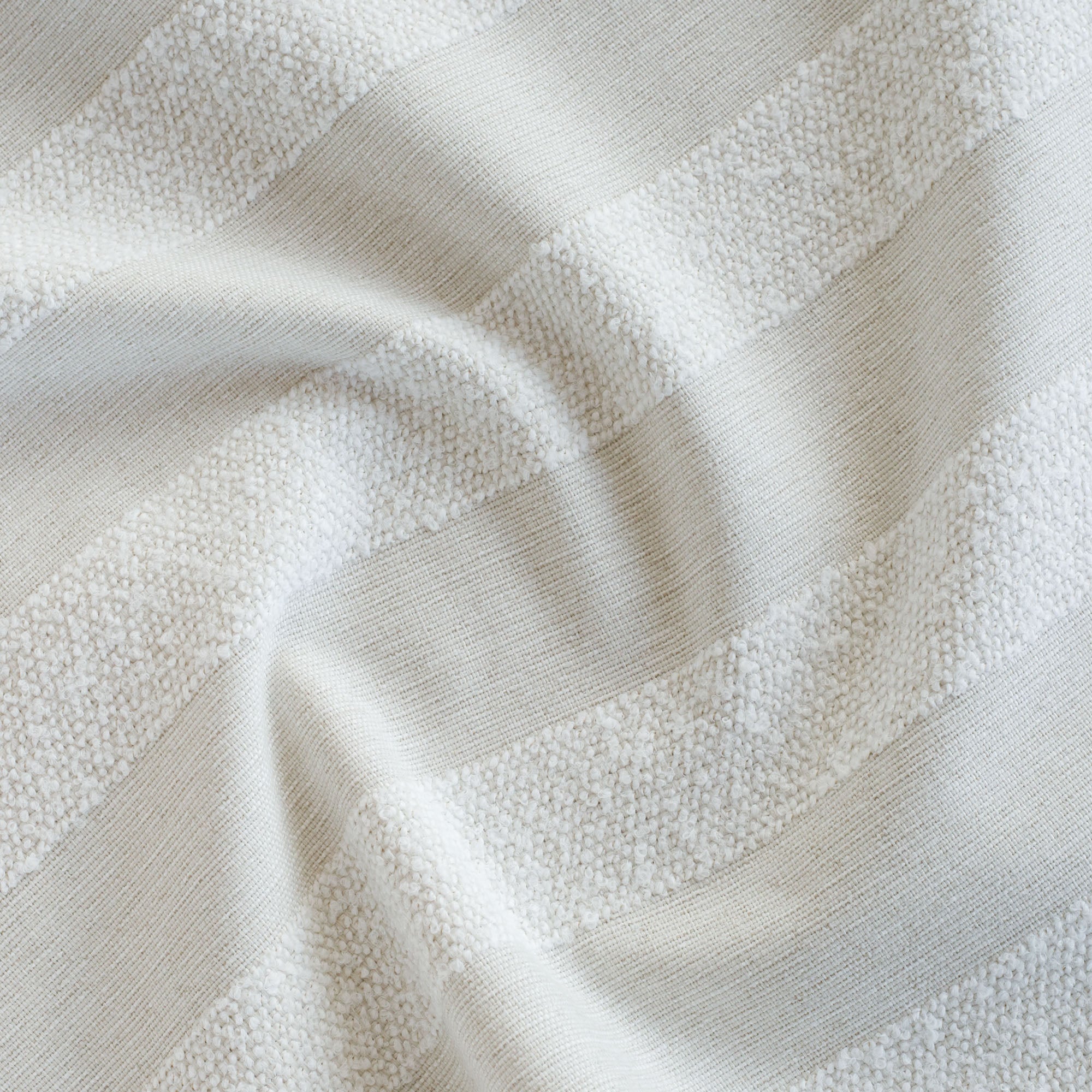 Cabana Salt, an off-white striped indoor/outdoor home decor fabric from Tonic Living.