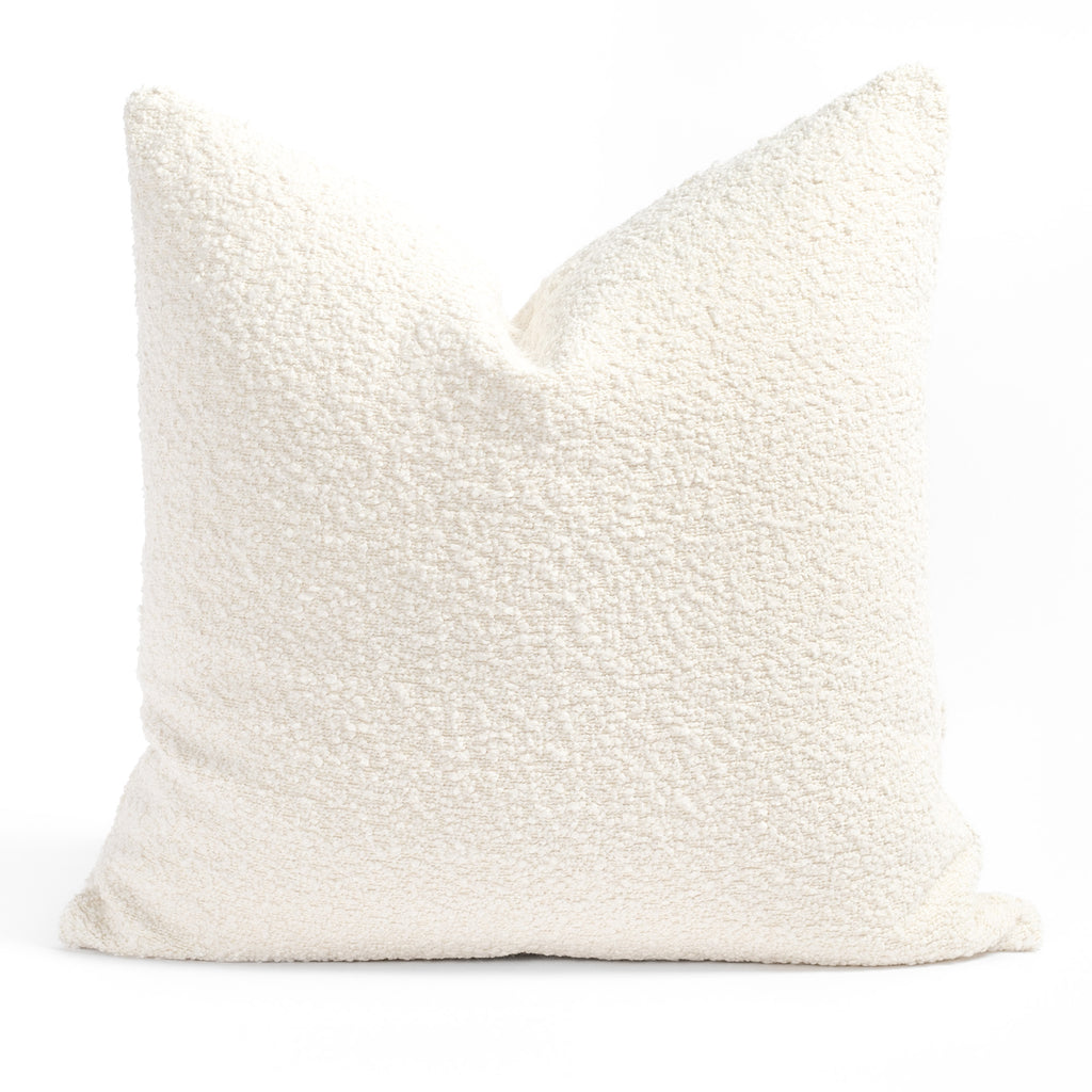 Cambie Boucle 22x22 Pillow, Chalk