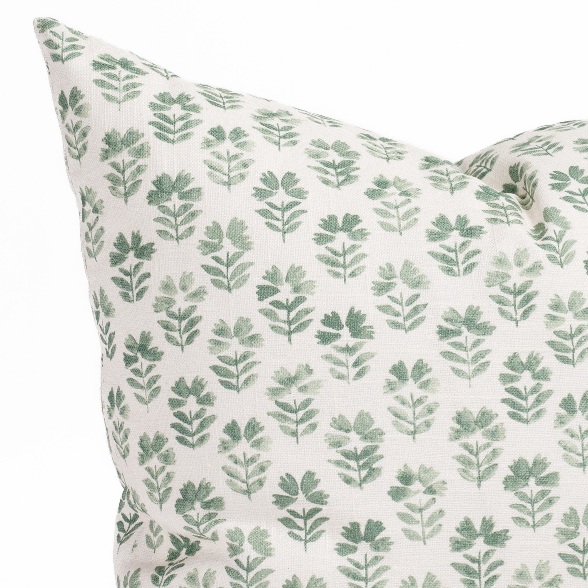 Carmel Pine, a cream and light green flower print pillow from Tonic Living.