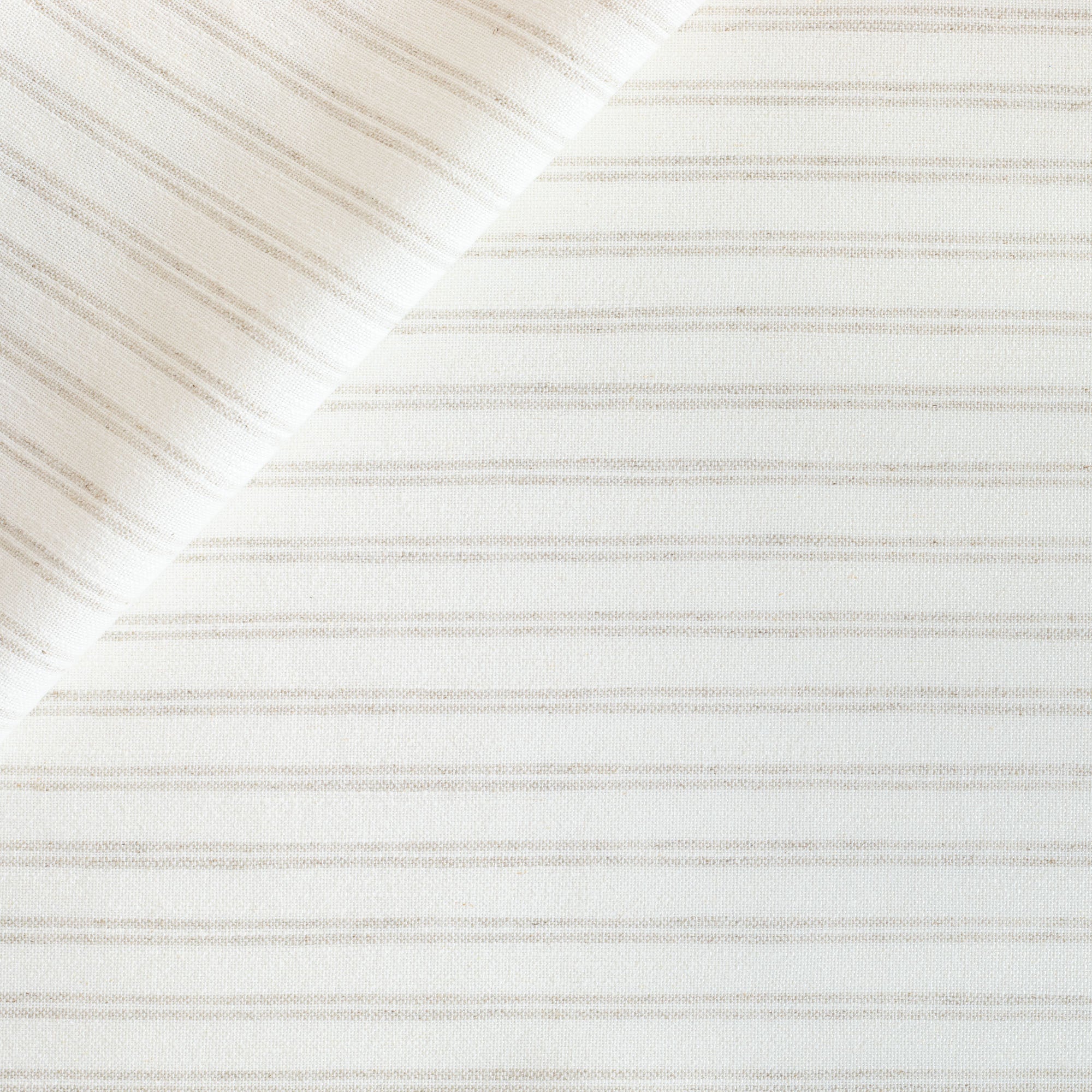 a white and greige stripe upholstery fabric