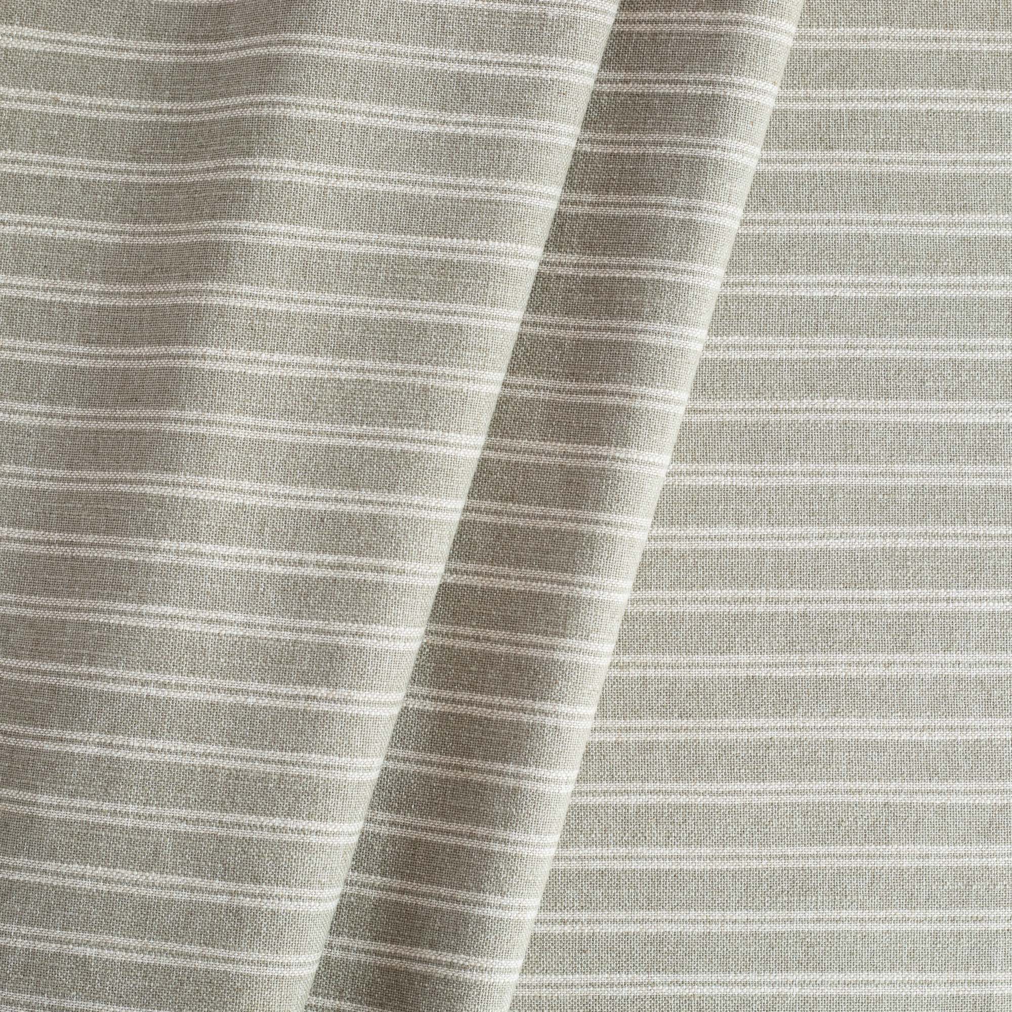 Conway Stripe Sage, a sage green and beige striped upholstery drapery fabric from Tonic Living