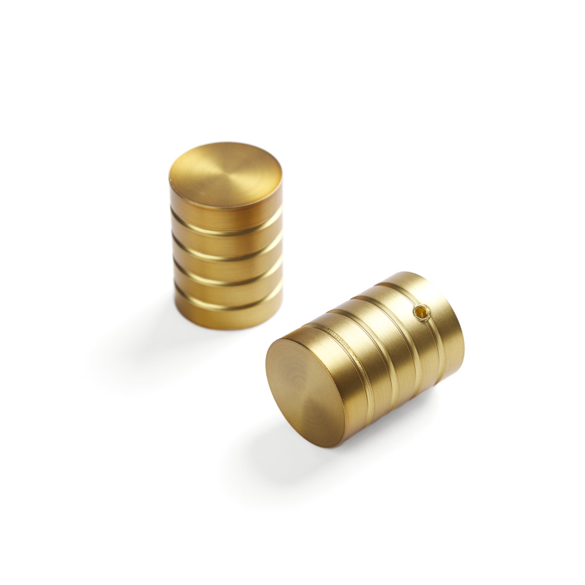 Tonic Living Gold café rod finials, pair.