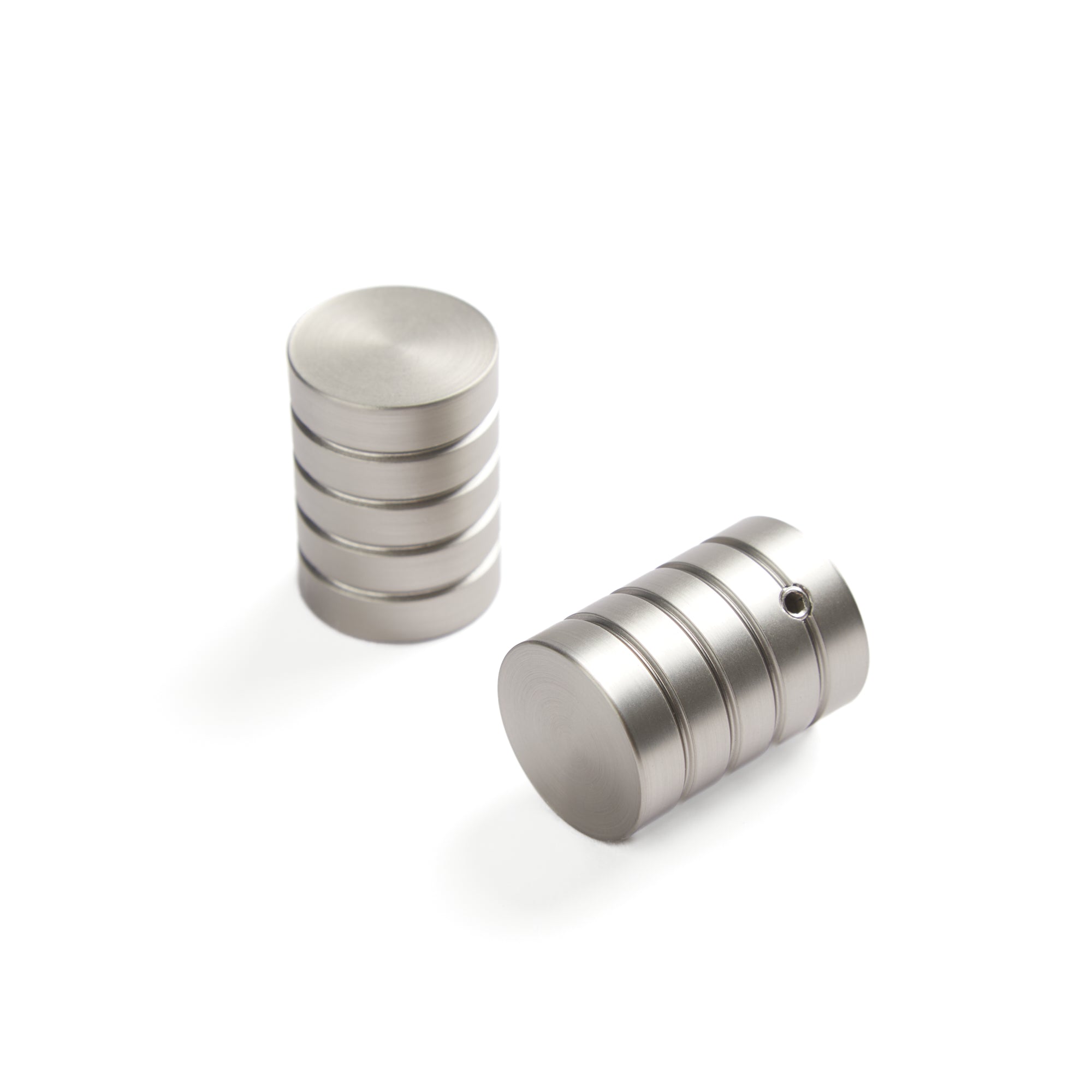 Tonic Living Pewter café rod finials, pair.