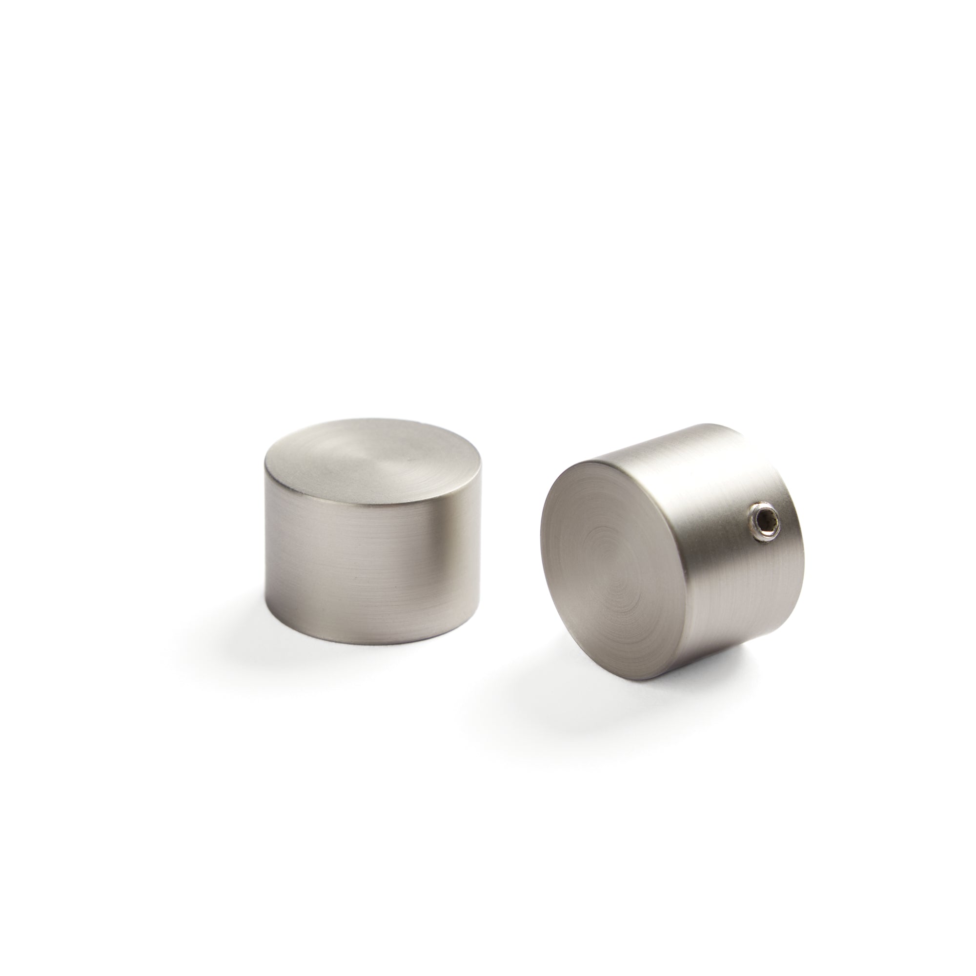 Tonic Living Pewter café rod end cap finials, pair.