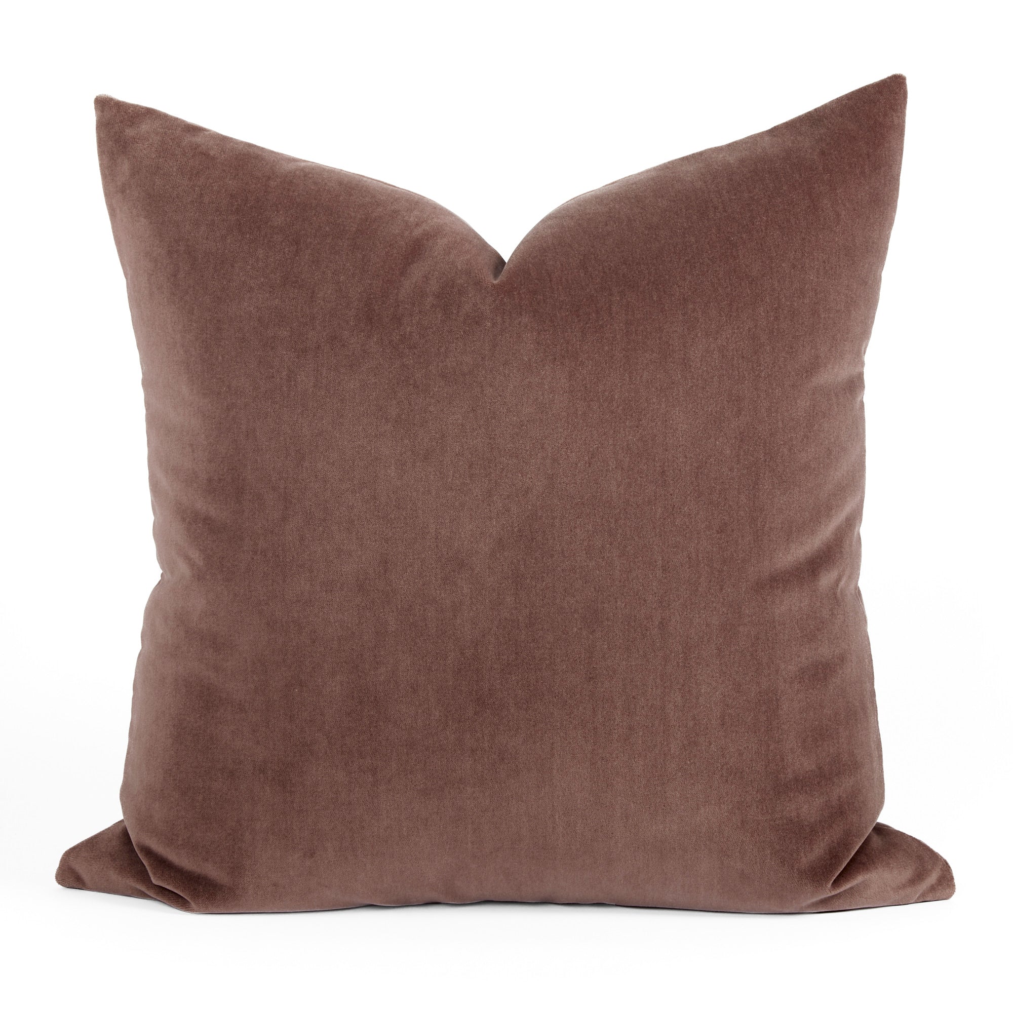 Tonic Living Florence Velvet 22x22 pillow in mauve, a soft dusty purple velvet cushion.