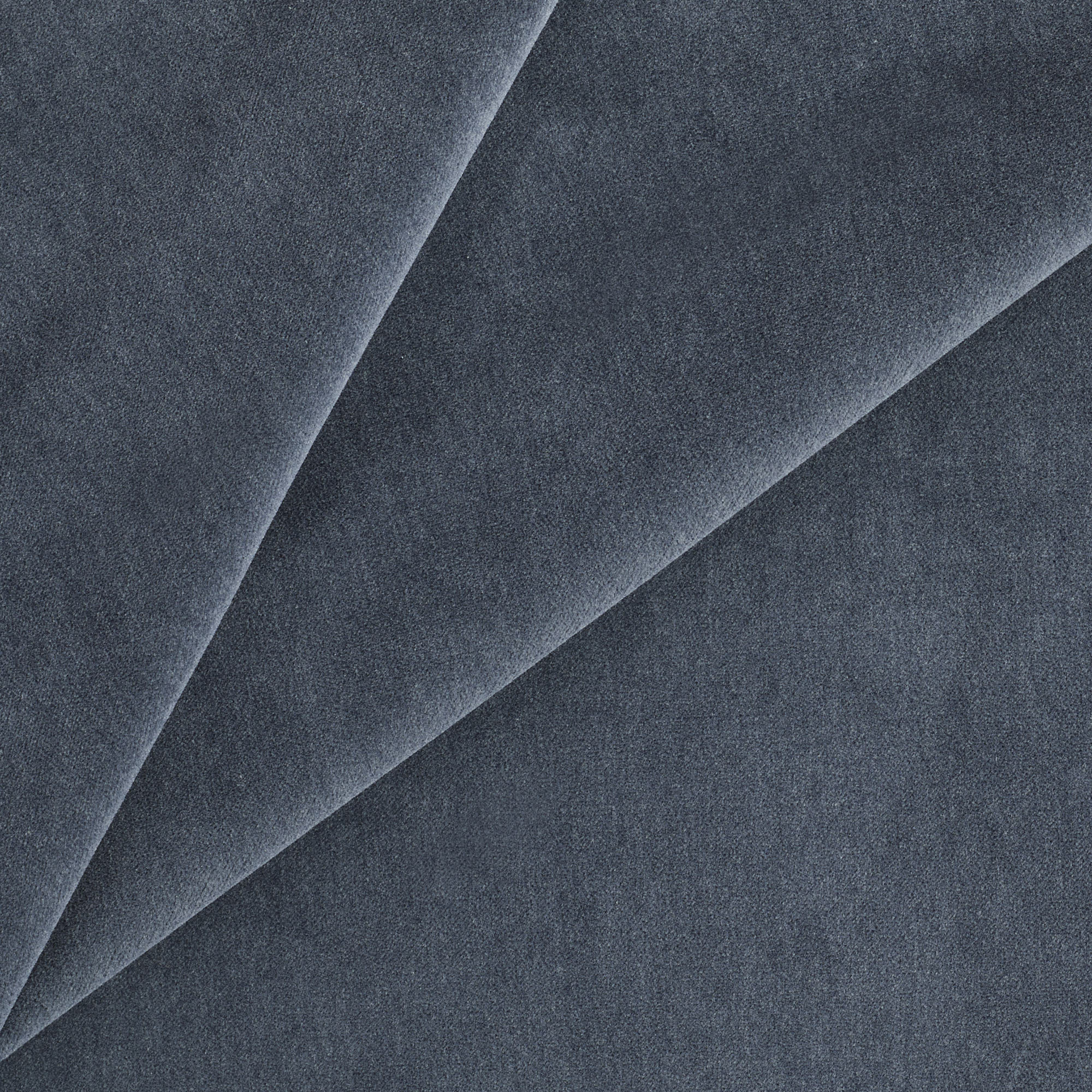 Tonic Living Florence Velvet solid upholstery fabric in a refined deep blue-grey colour.