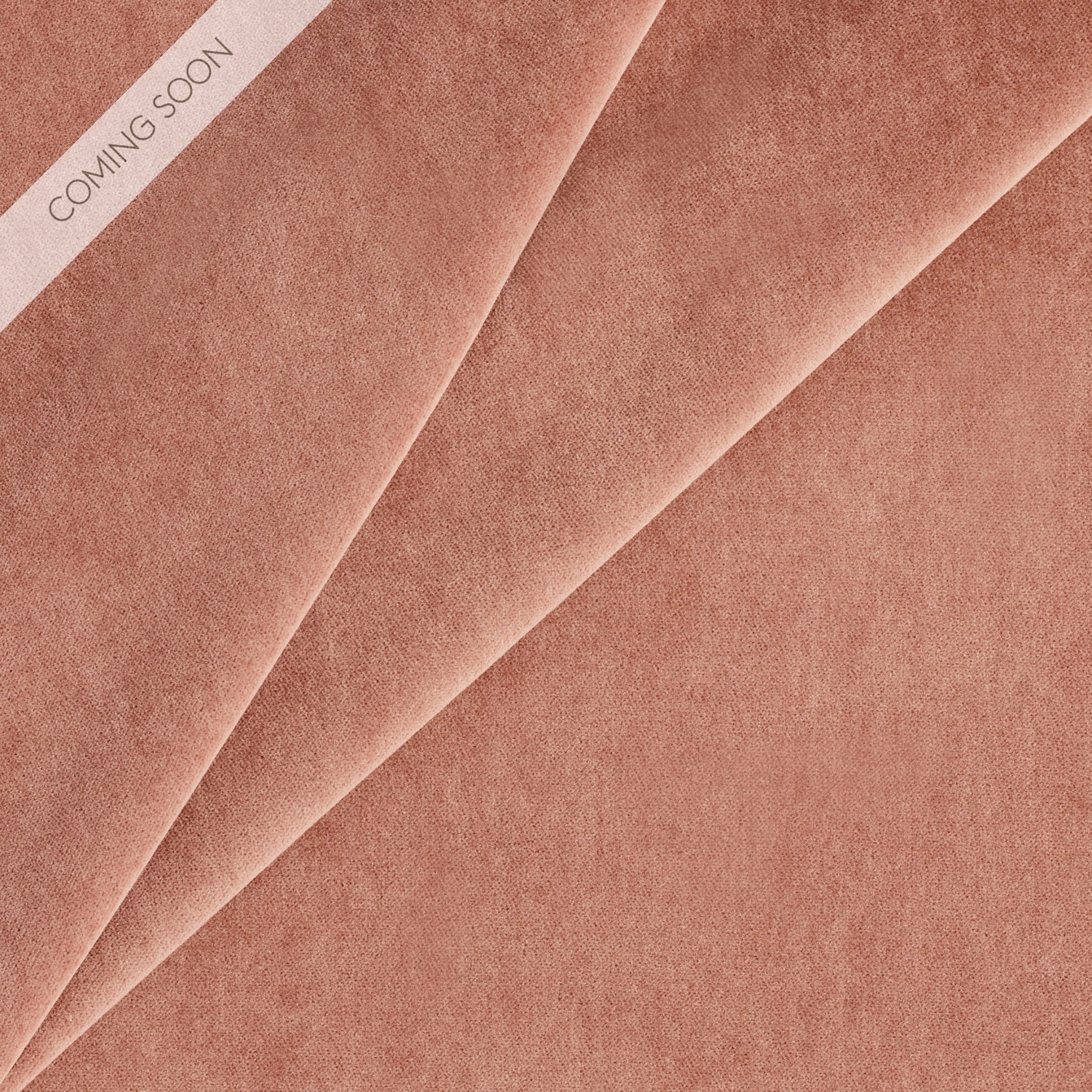 Tonic Living Florence Velvet upholstery fabric in Rosewood, a soft dusty rose velvet.