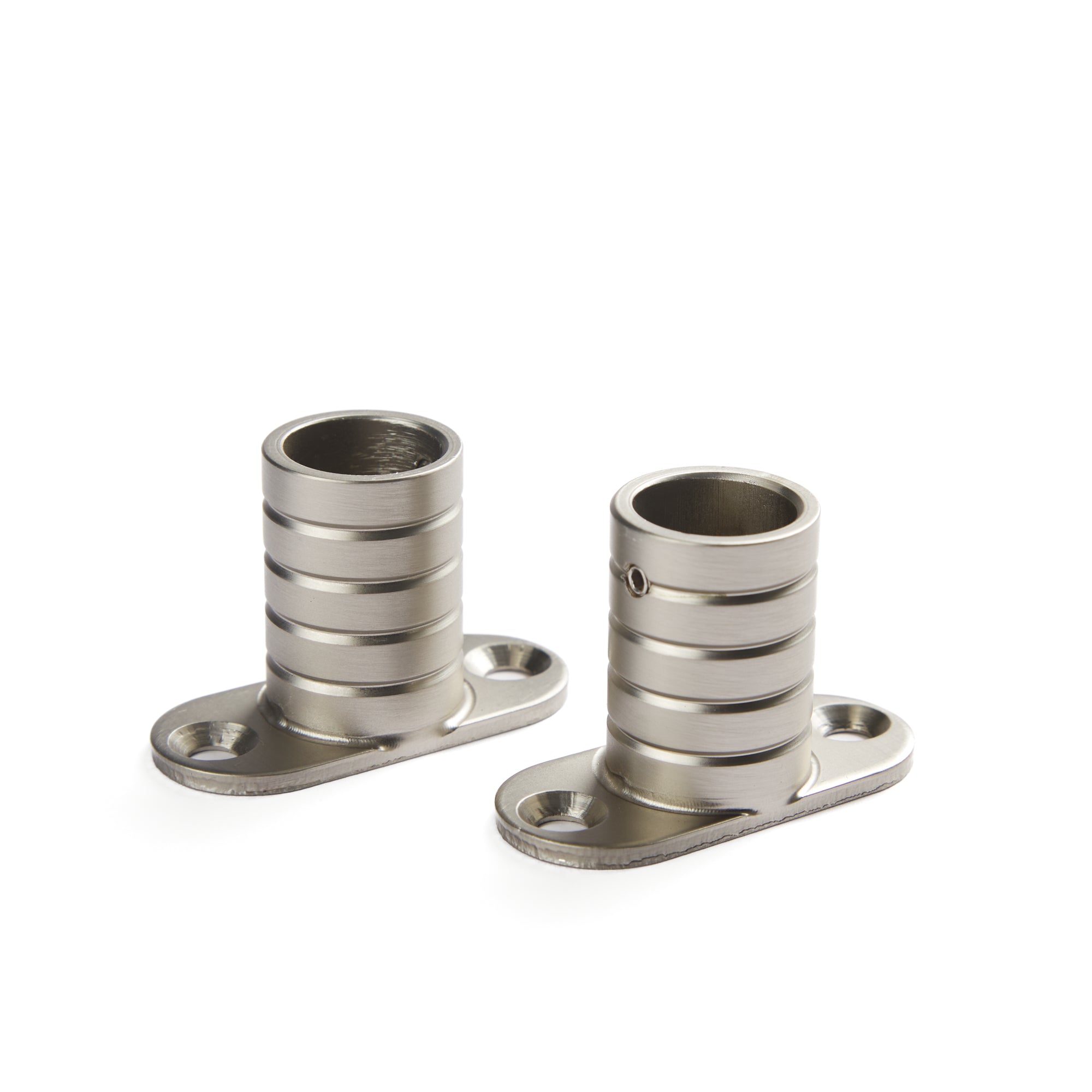 Tonic Living Pewter café rod inside mount brackets, pair.