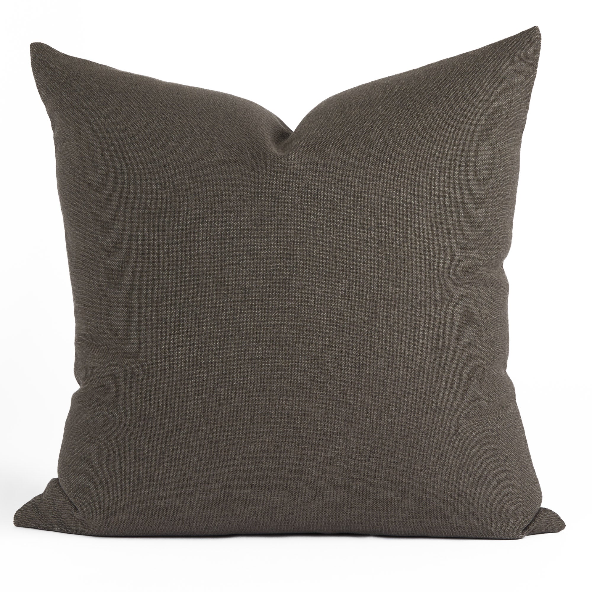 Loden 22x22 Pillow, Mink by Tonic Living — decorative throw pillow in muted grey-brown with a relaxed linen-inspired texture.