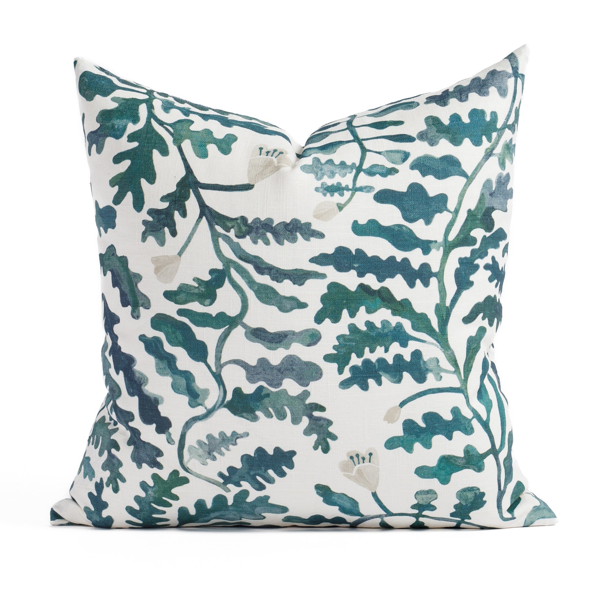 Lola 20x20 Pillow, a green and white leafy botanical pillow from Tonic Living