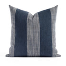 Marlow 20x20 Pillow Indigo, a deep blue and white vertical wide striped pillow from Tonic Living