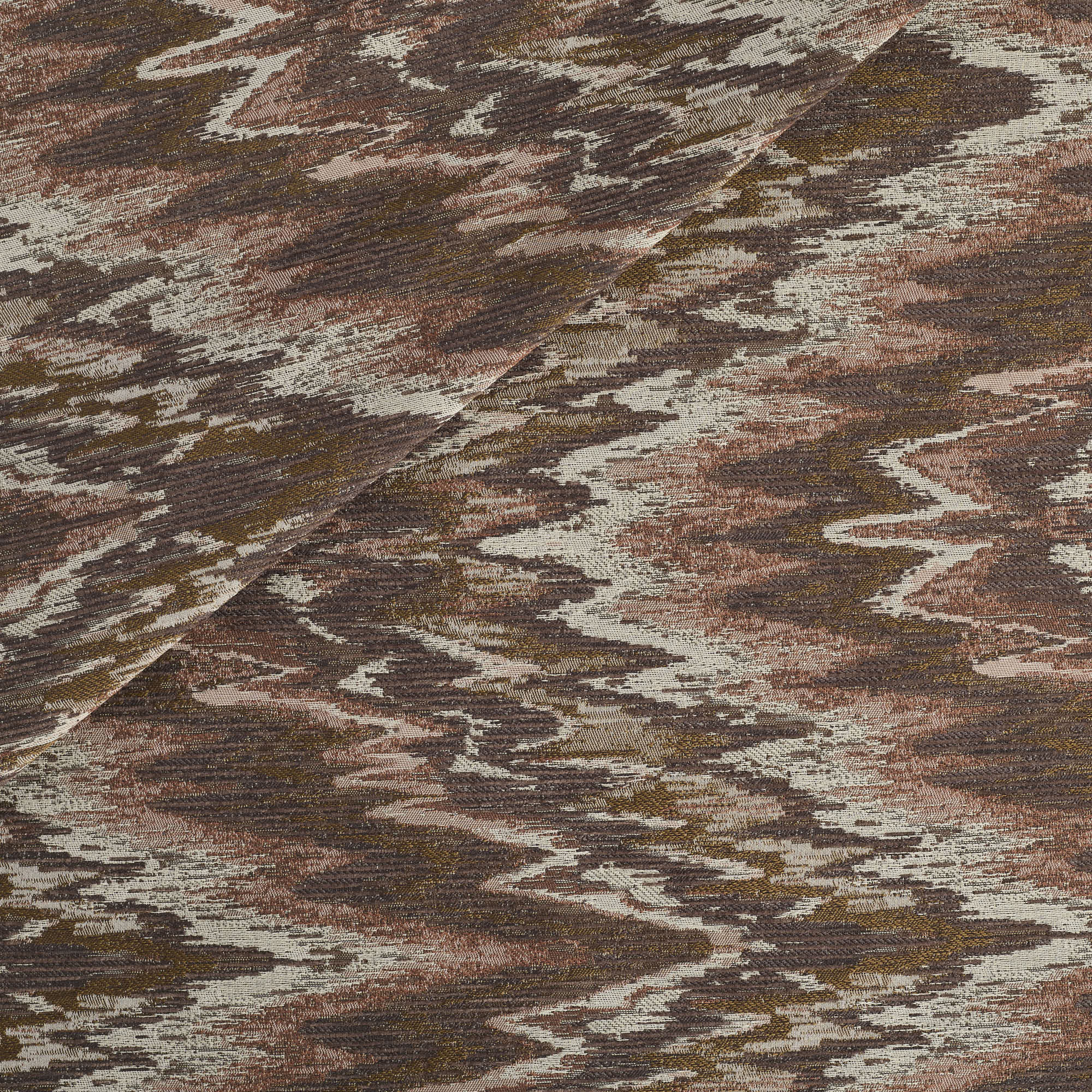 Tonic Living Mendoza Fig fabric in a rich plum and brown abstract design for upholstery projects.