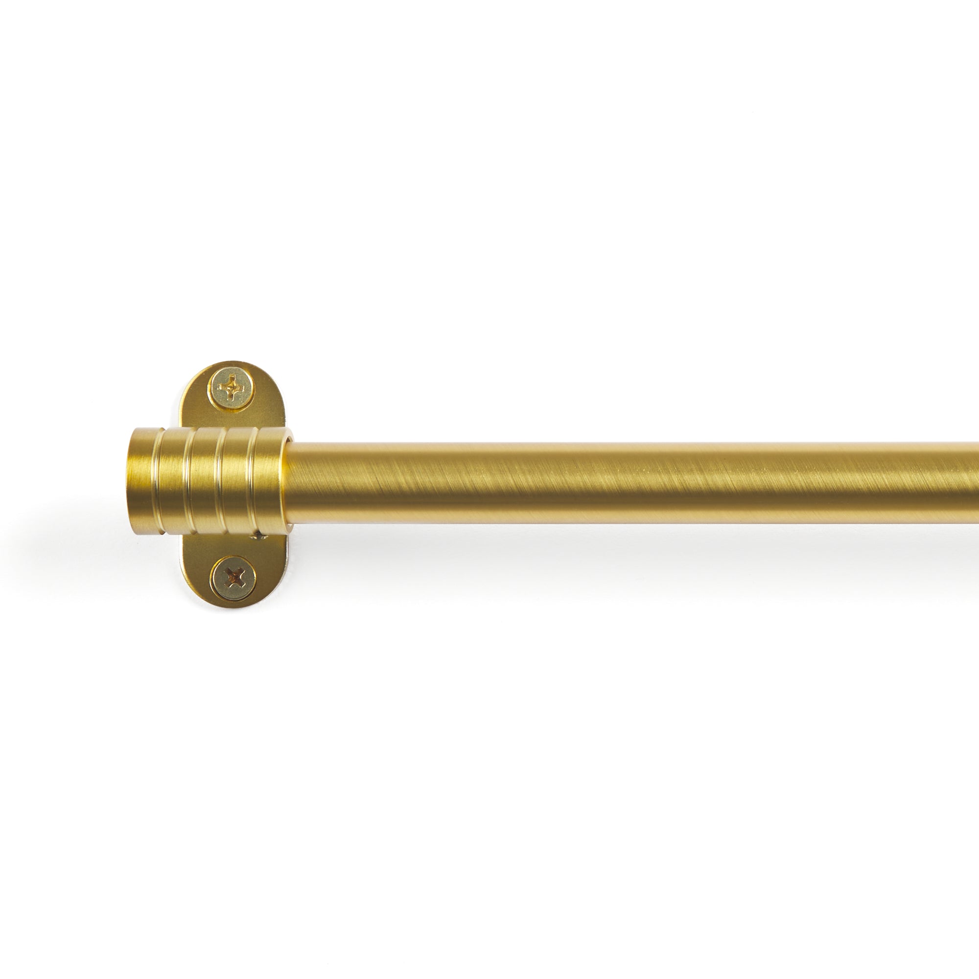 Tonic Living Gold 6 ft café curtain rod with outside mount bracket.