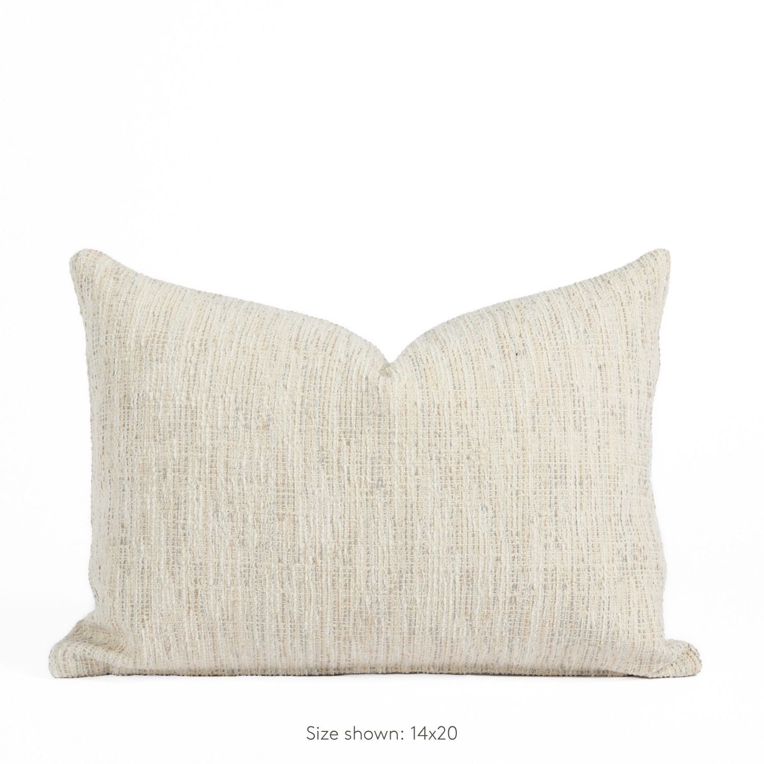 Tonic Living Studio Collection Ramsey Pillow in Parchment, a 14x20 cream textured lumbar pillow.