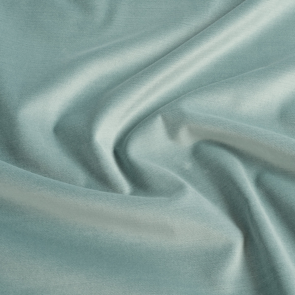 Tonic Living Sterling Velvet Fabric in Lake, a soft aqua blue velvet upholstery fabric with fine linear texture.