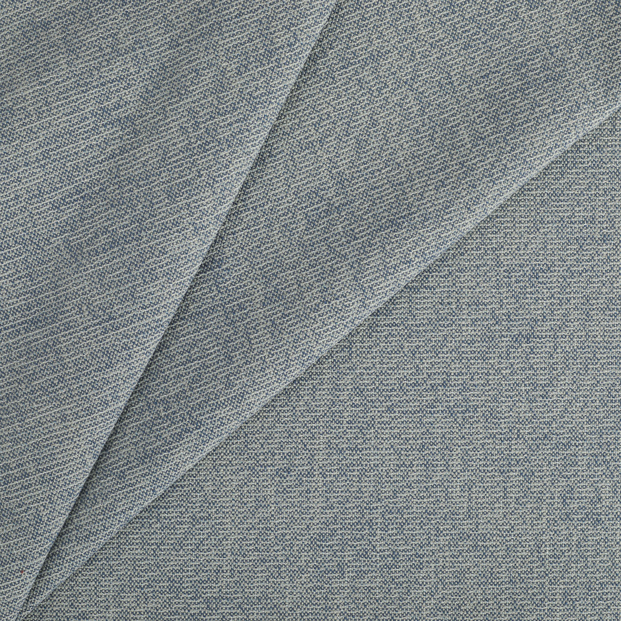 Close up of Tonic Living Troy Denim indoor/outdoor, high performance fabric showing rich blue linen-like texture.