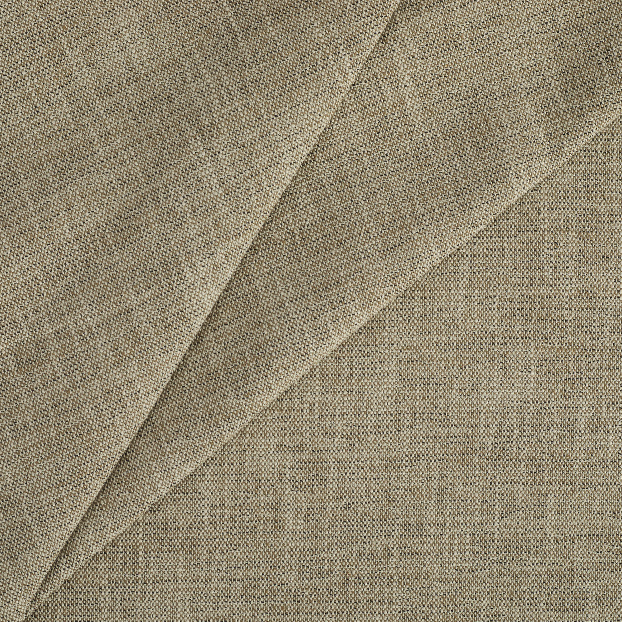 Tonic Living Troy InsideOut Tweed indoor/outdoor upholstery fabric with a soft neutral beige and brown blend.