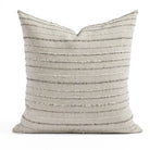 Wren Stripe 22x22 Pillow Cobblestone a neutral earth toned textured stripe Tonic Living throw pillow