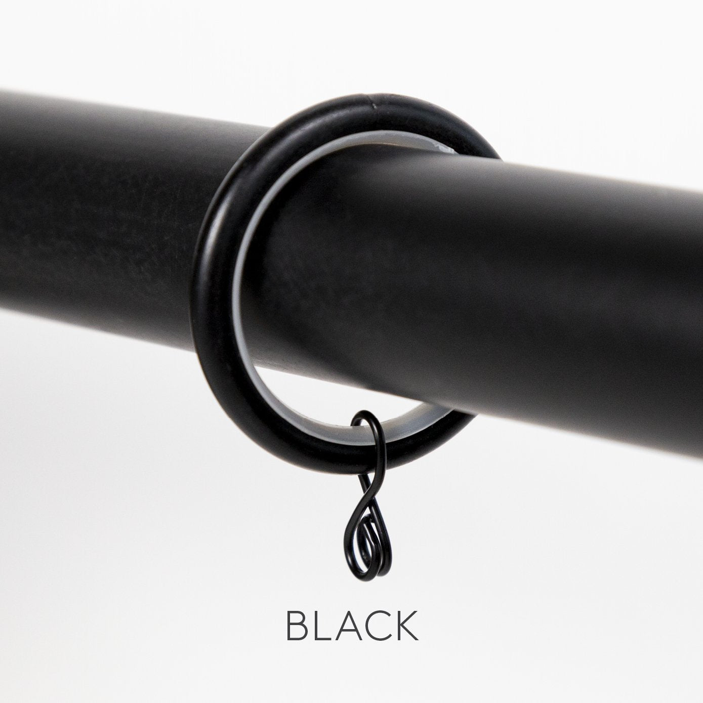 Drapery and curtain rings from Tonic Living, black