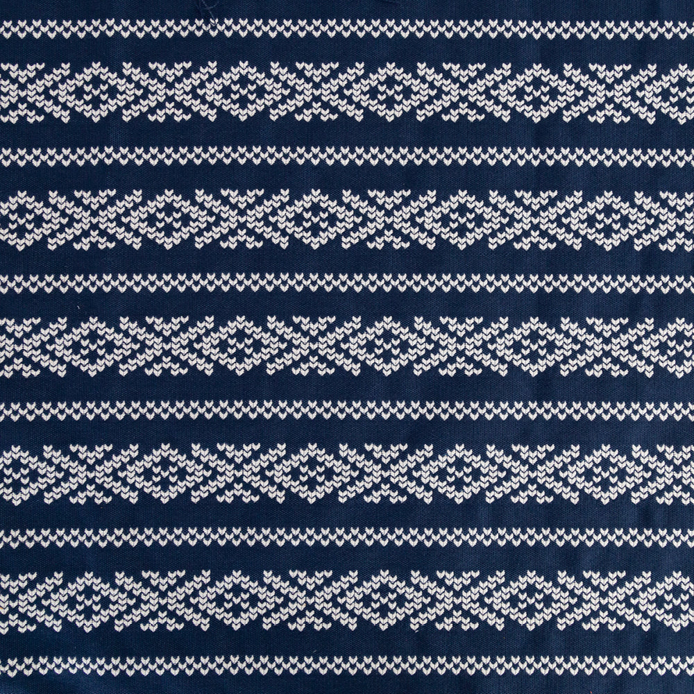 Kira, Indigo, a blue and white cross stitch fabric from Tonic Living