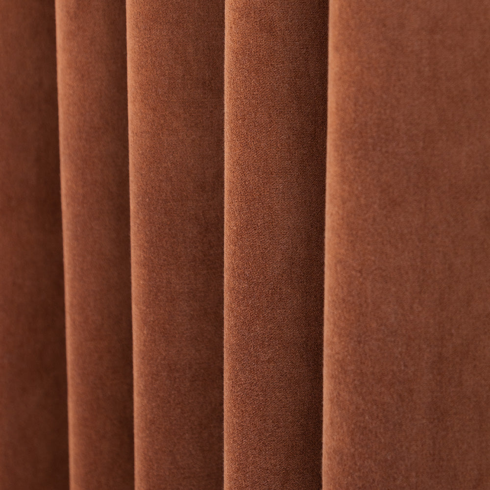 Mason Velvet Cognac, a rich rust brown velvet from Tonic Living