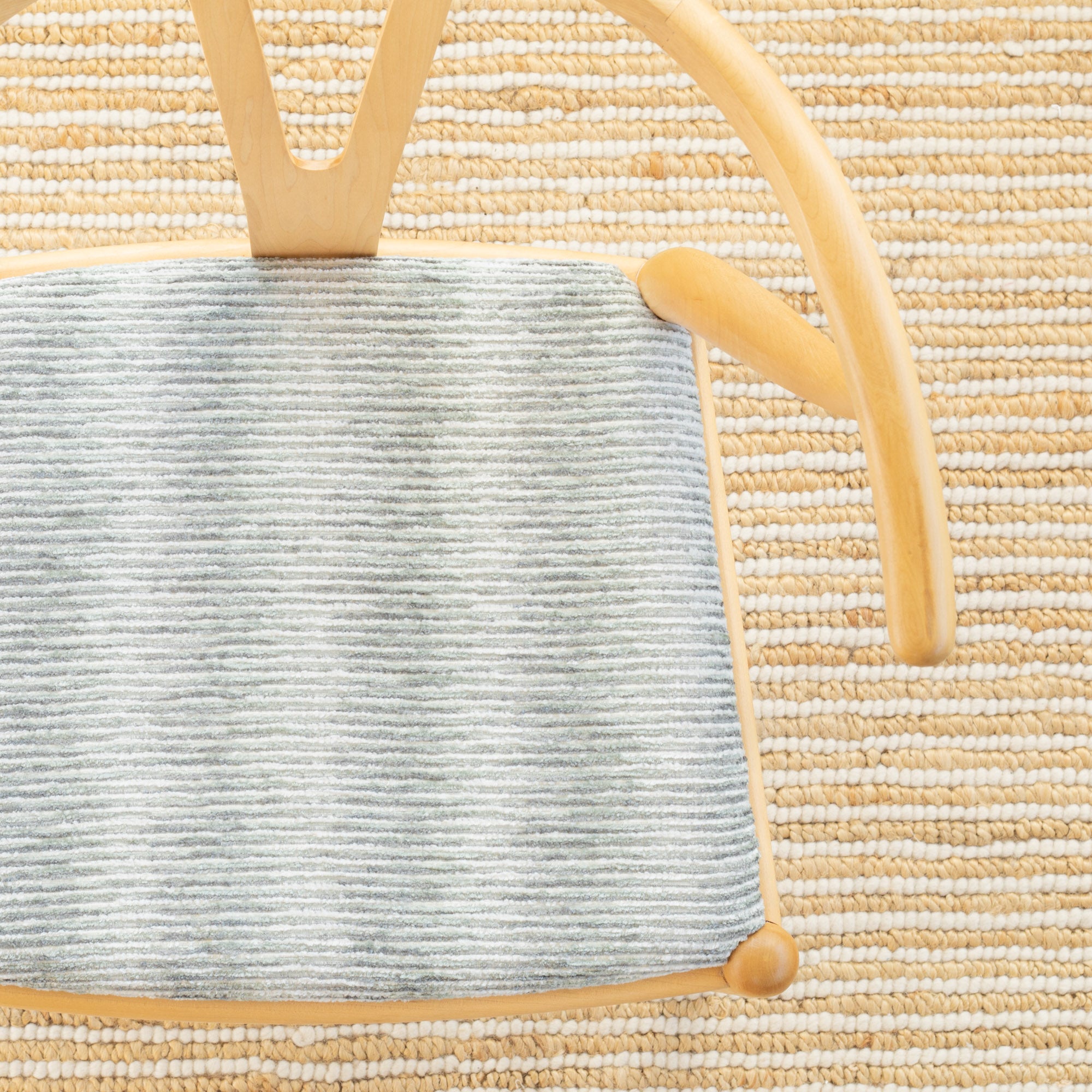 Arden Celadon Fabric upholstered chair seat