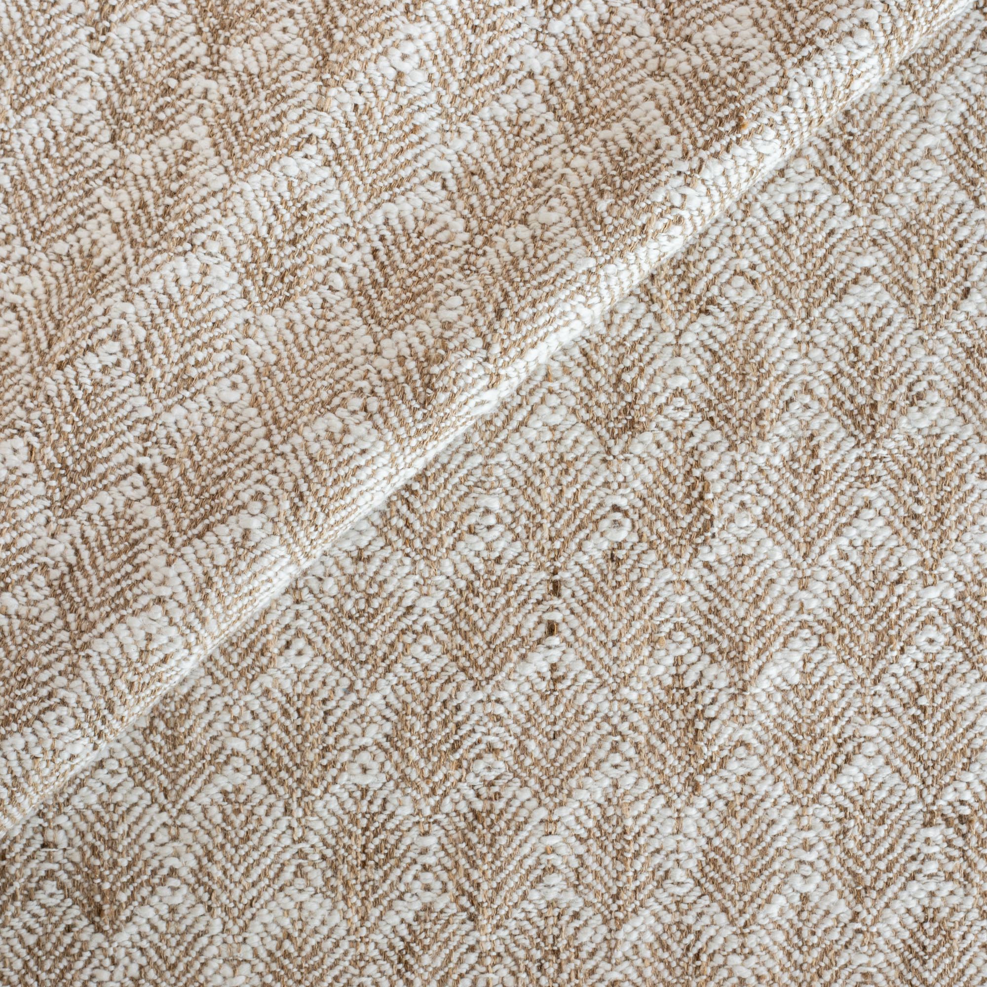 Baker Burlap, a creamy white and earthy, light brown nubbly wheat sheaf pattern fabric from Tonic Living