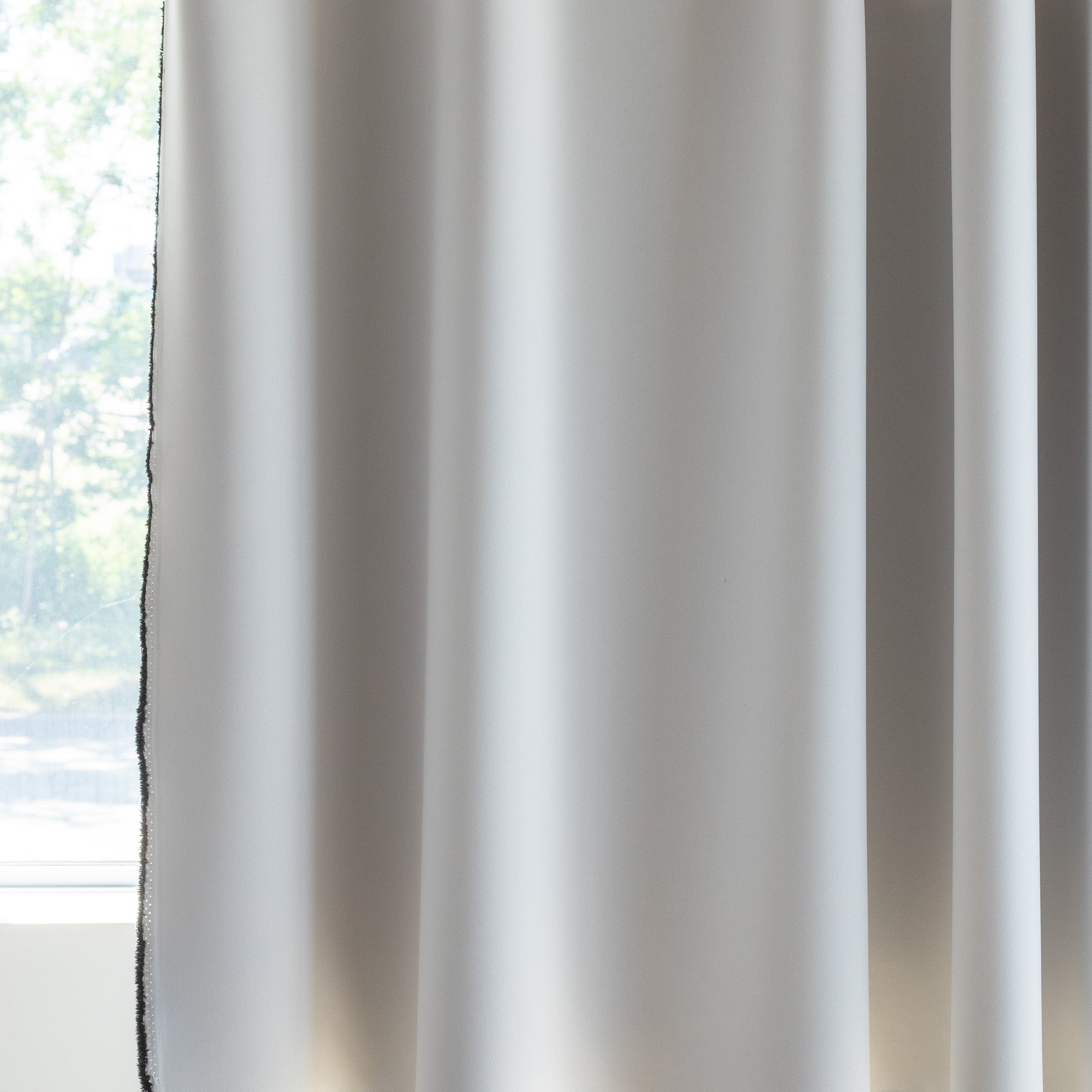 White soft black out lining by Tonic Living for drapery, curtains and roman blinds