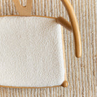Chair seat in Cambie Chalk off-white boucle fabric