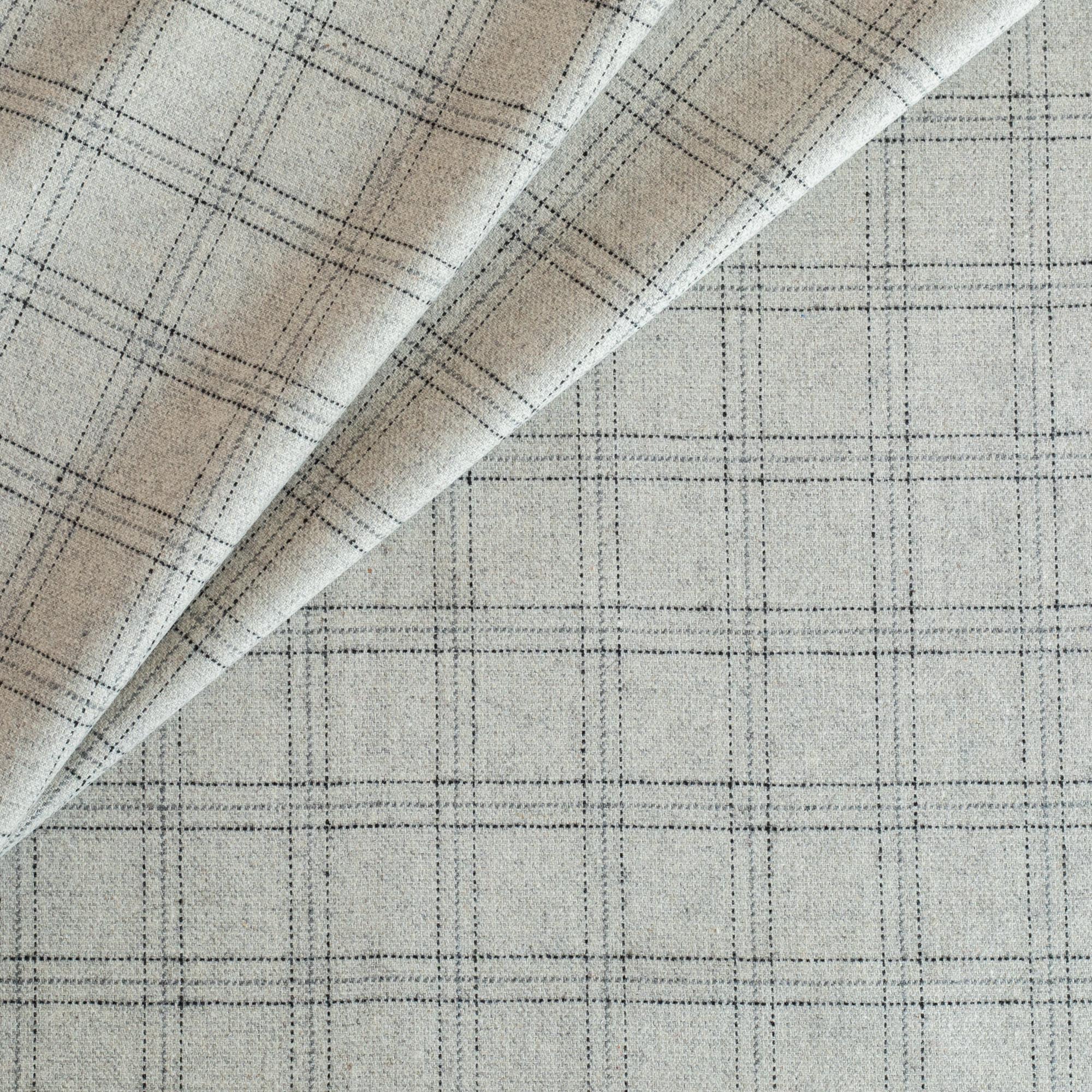 Dorset light grey plaid home decor fabric from tonic living