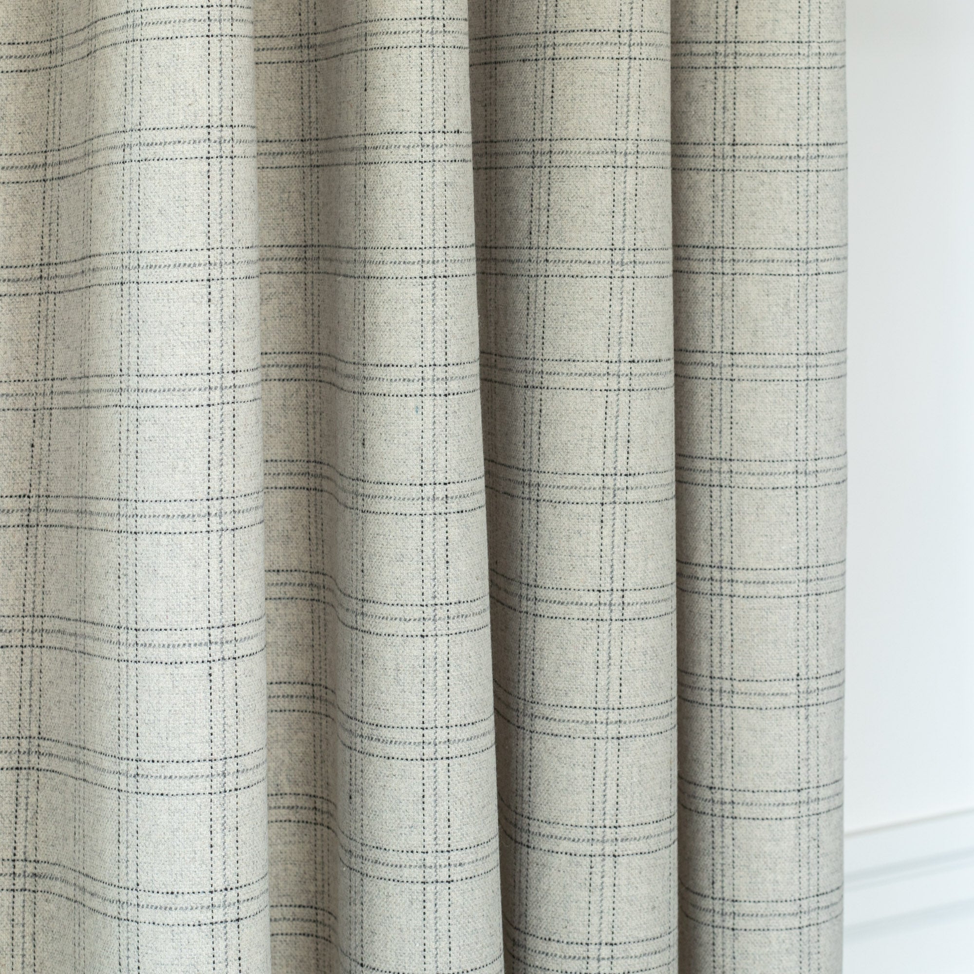 Dorset light grey plaid home decor fabric from tonic living