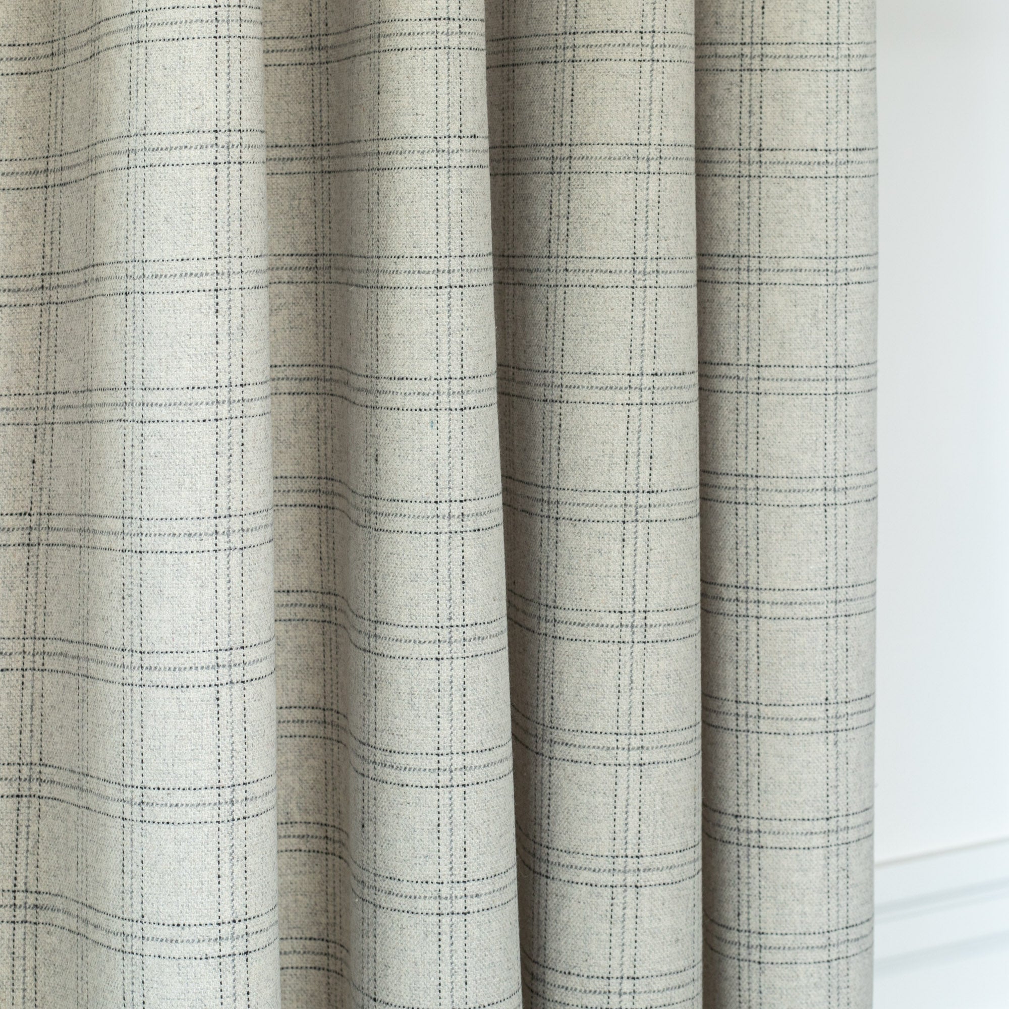 Dorset light grey plaid home decor fabric from tonic living