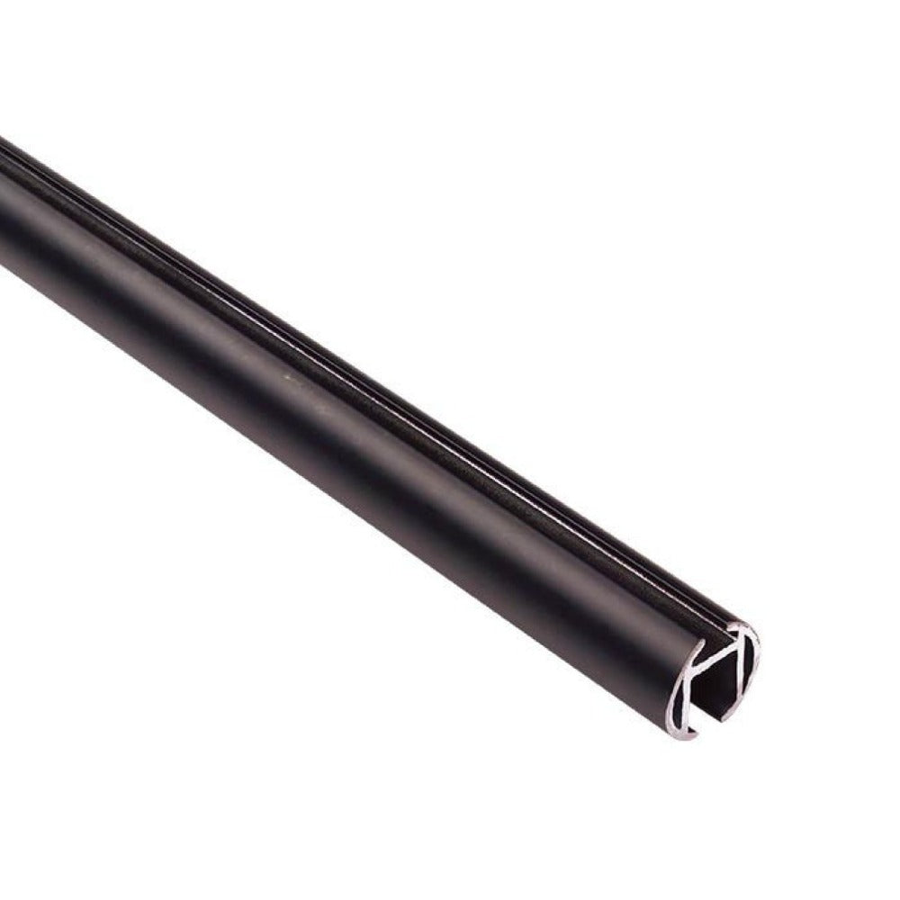 Channel Track Drapery Rod, a heavy duty black metal drapery rod from Tonic Living