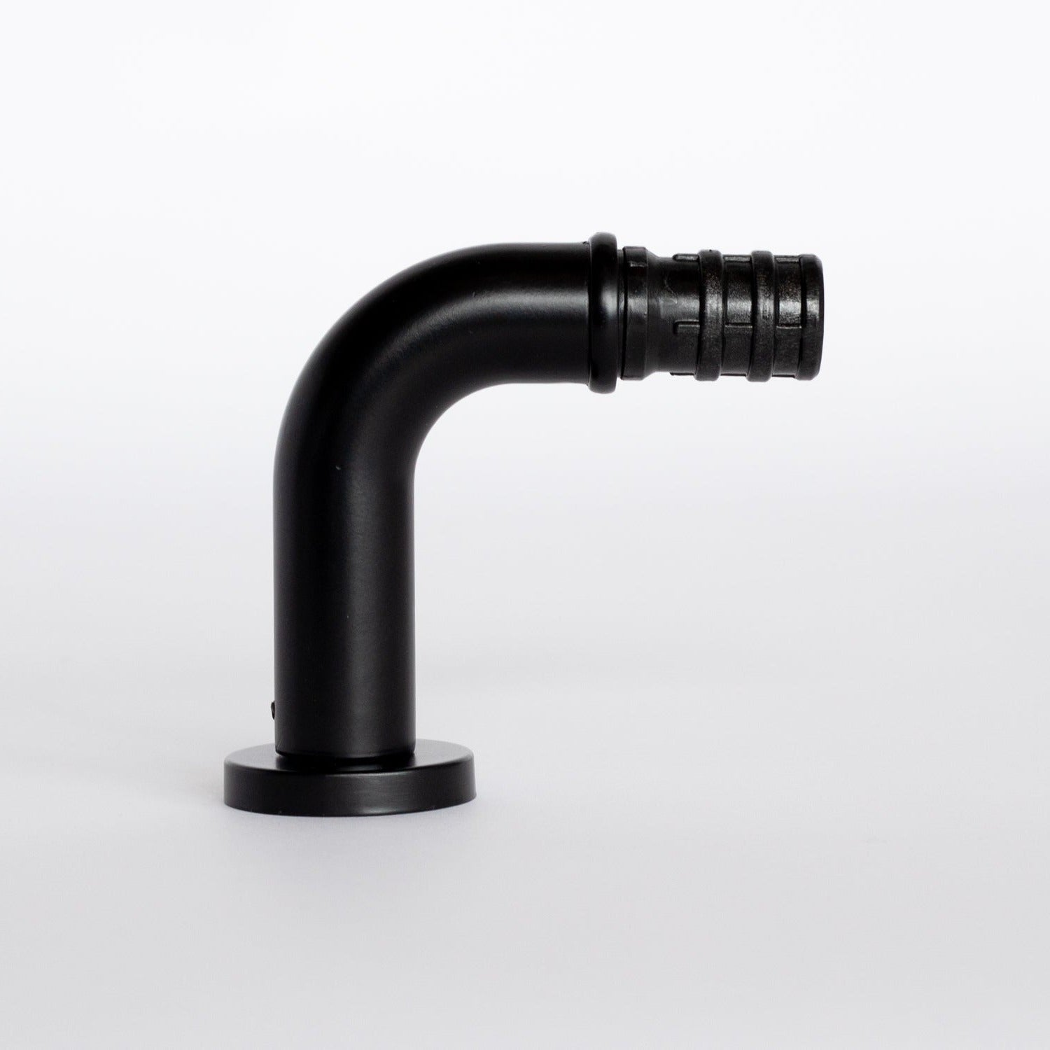 French Return Bracket for drapery rods in matte black