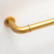 French Return Bracket for drapery rods in matte gold