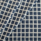 Glendon Check Indigo blue and cream check fabric from Tonic Living