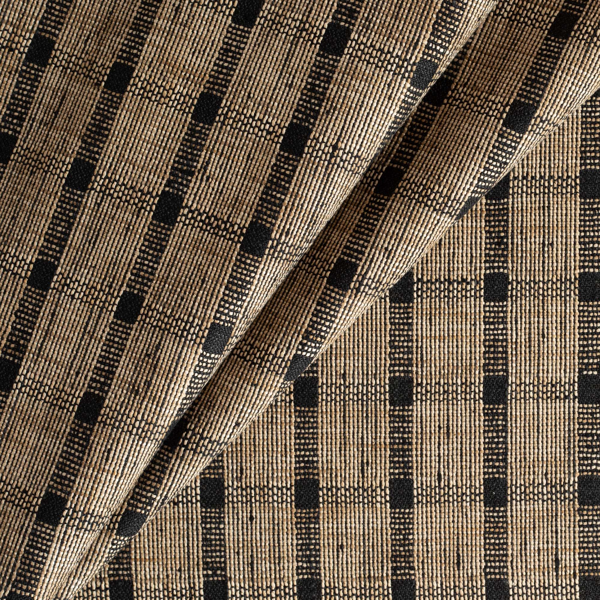 a tan brown and black plaid check home decor fabric