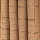 Lundie Plaid Camel, an earthy camel with fine brown and blue lines plaid pattern home decor fabric : view 4