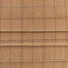 Lundie Plaid Camel, an earthy camel with fine brown and blue lines plaid pattern home decor fabric : view 2