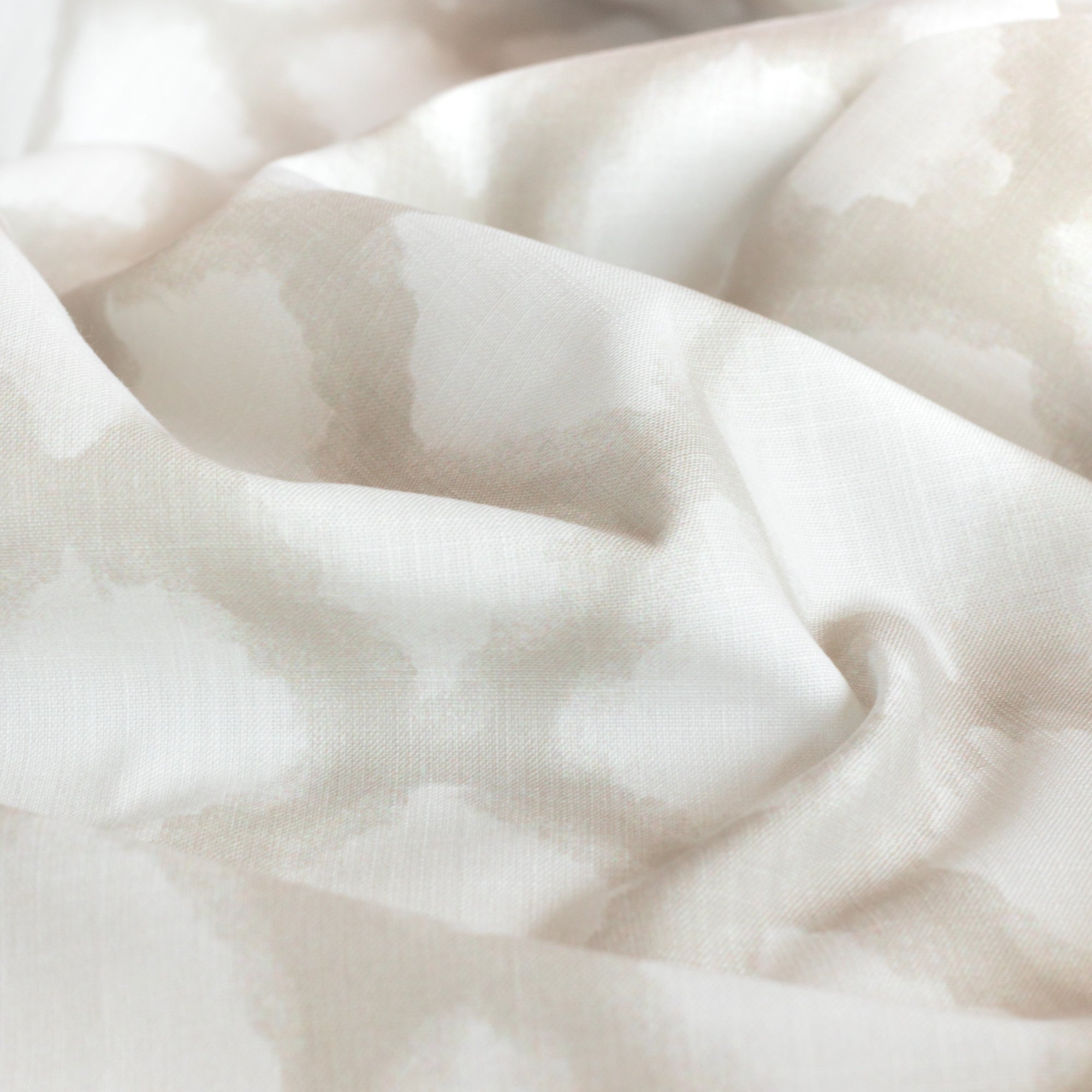 Melrose Sand, a beige and white ikat print fabric : view 5