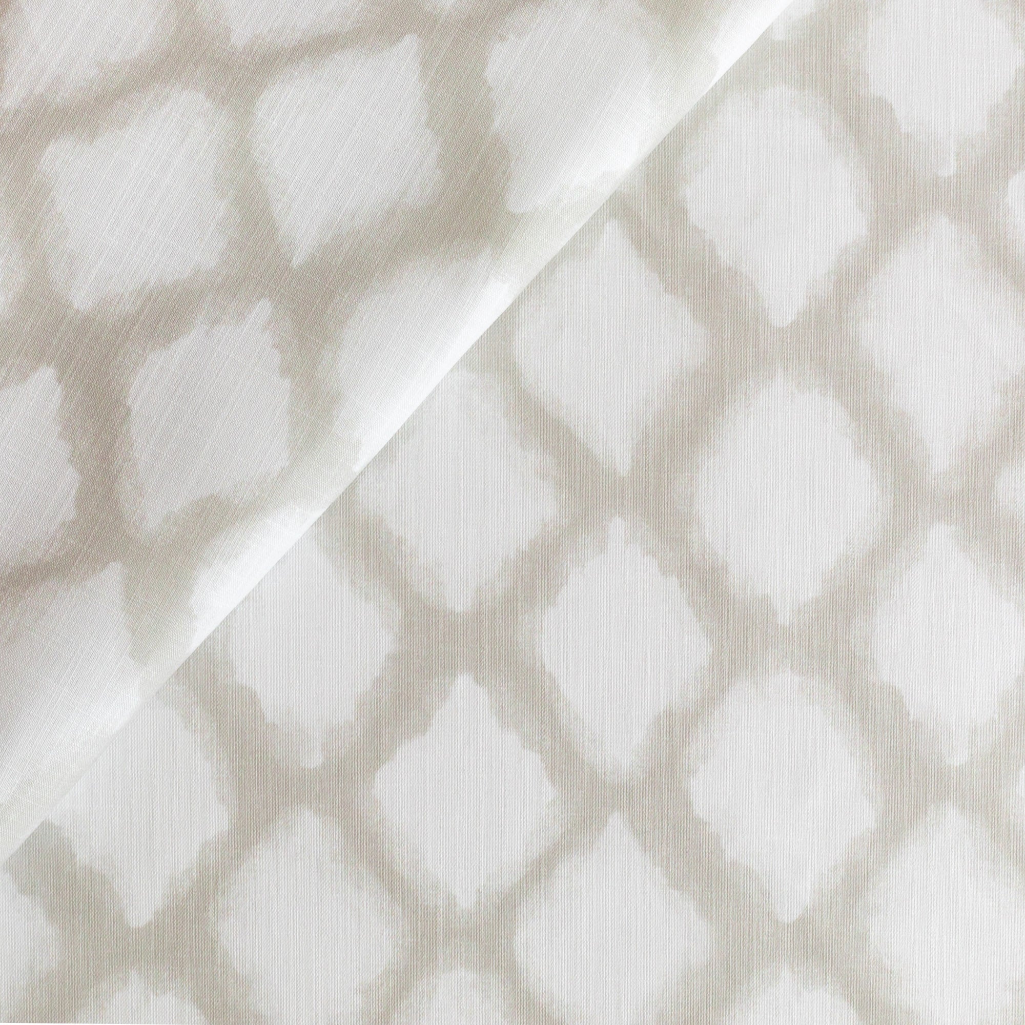 Melrose Sand, a beige and white ikat print fabric : view 4