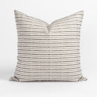 Misto 20x20 Pillow Cream and Black, a cream and black textured stripe pillow