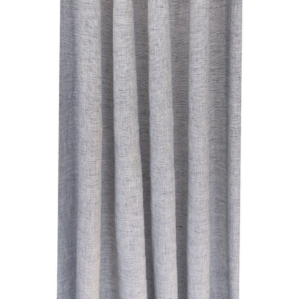 Normandy white and navy linen drapery fabric from Tonic Living