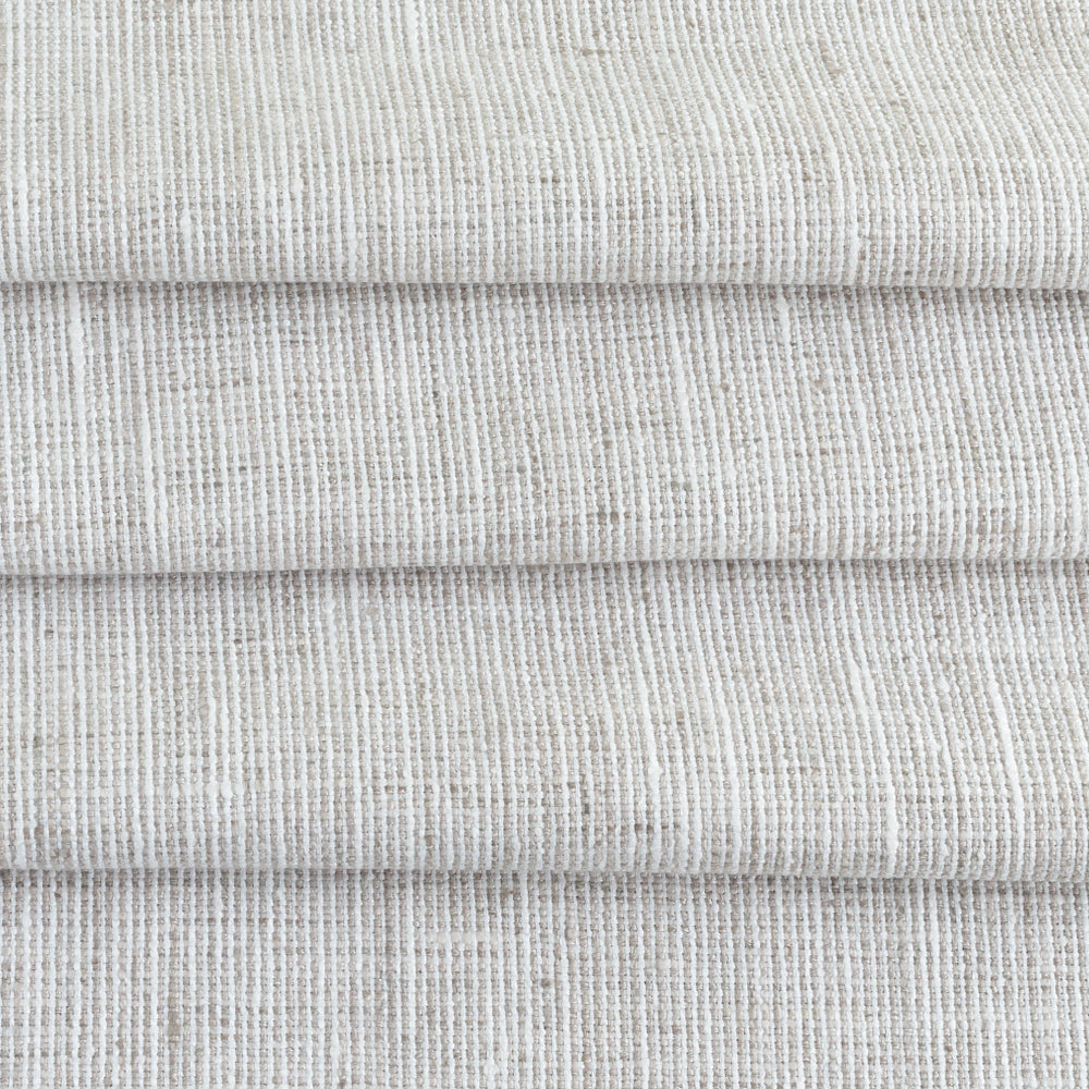 Stanhope Pearl fabric, a soft white and light grey woven home decor fabric from Tonic Living