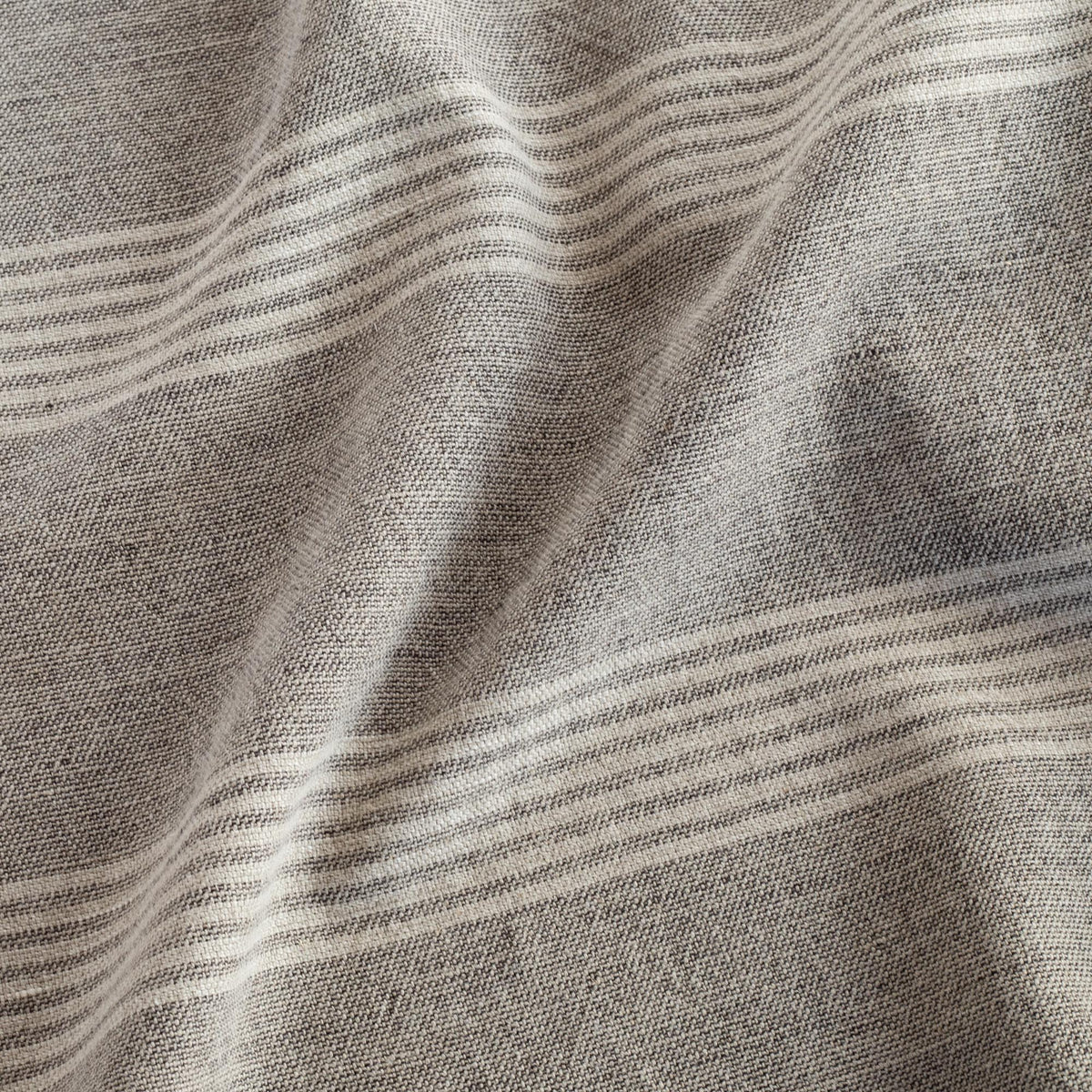 Stockton Stripe Fabric, Graphite Tonic Living
